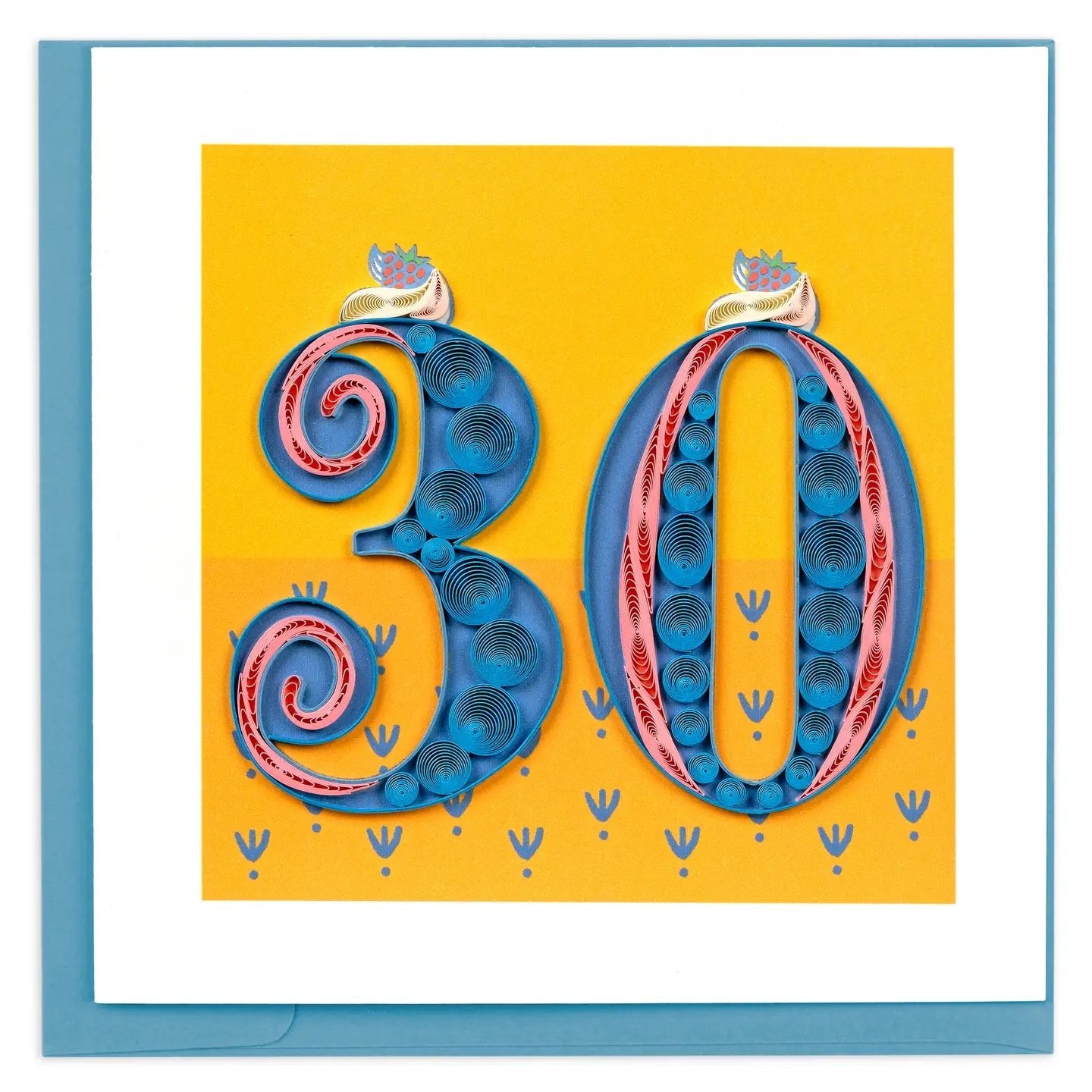  Quilled Birthday Milestone Greeting Card - 30、mySite、elrpsem3k