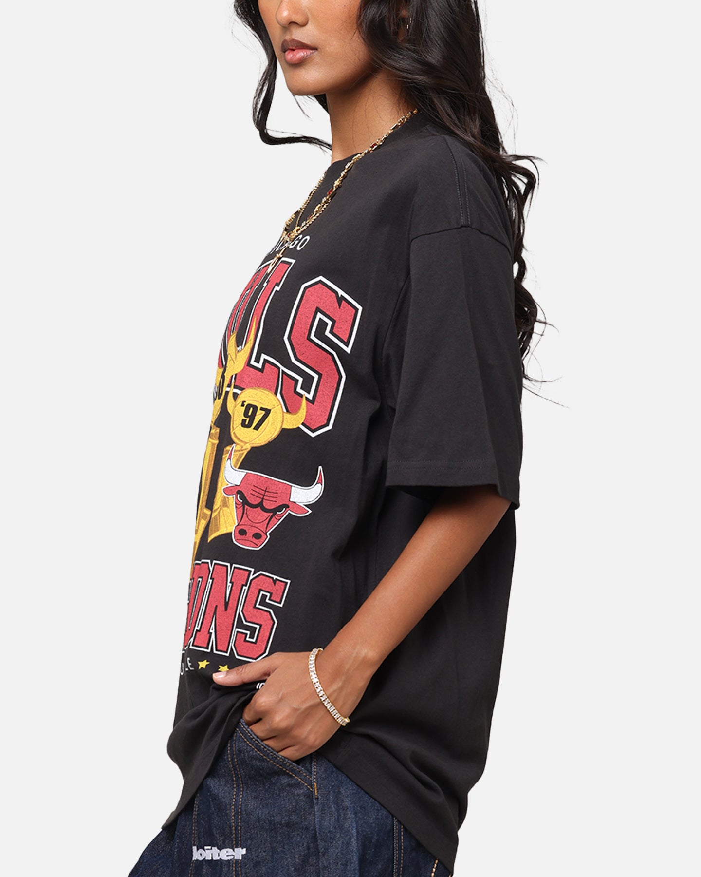 Mitchell & Ness Chicago Bulls Pinnacle T-Shirt Faded Black、mySite、zt4zffjzw