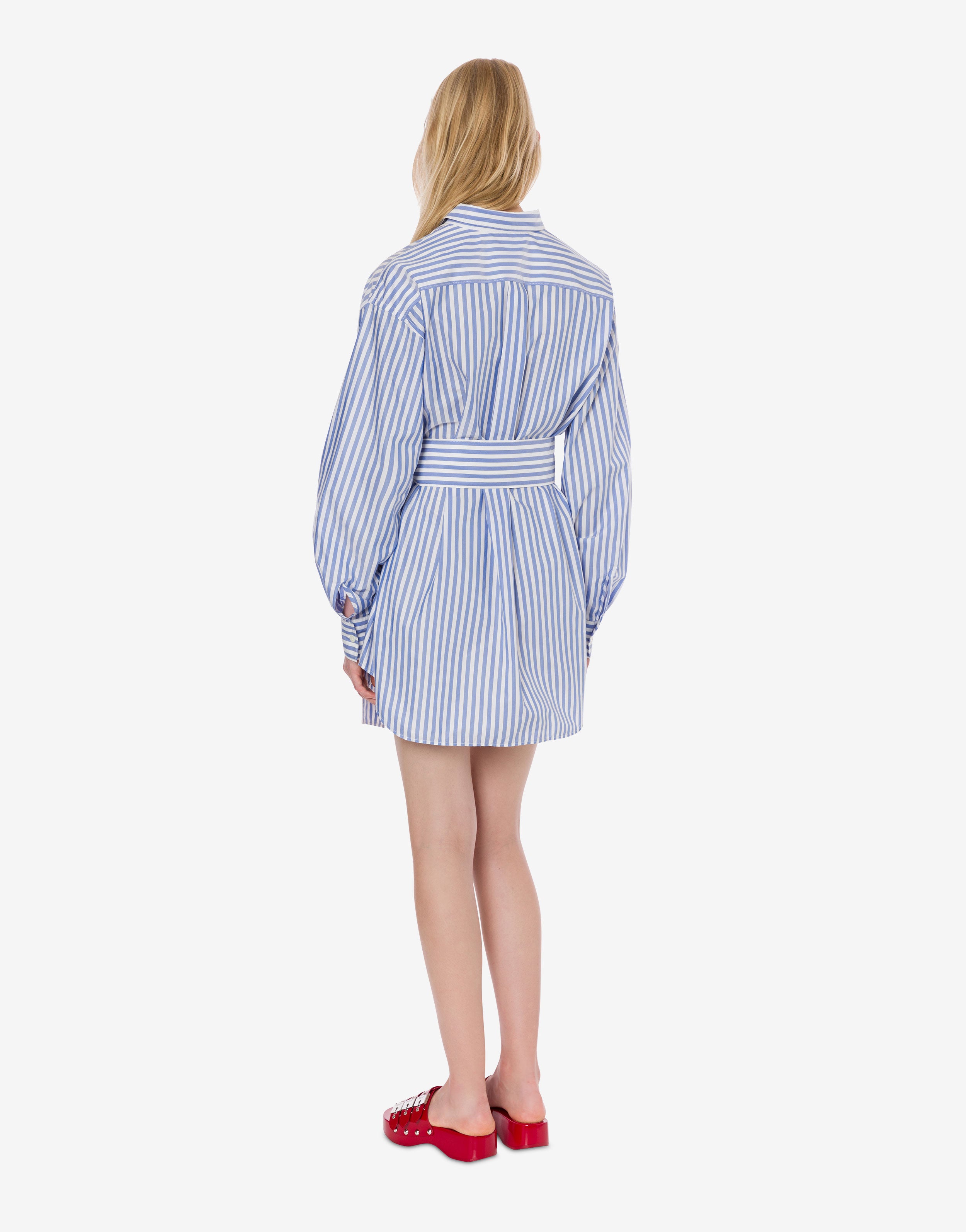 Minidress camicia in cotone rigato、mySite、aoinhome