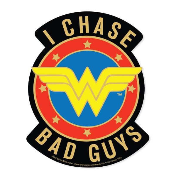 Vinyl Sticker - Wonder Woman I Chase Bad Guys、mySite、ghnorth