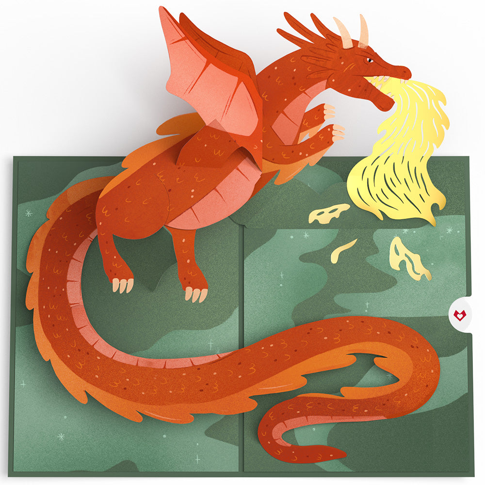 Fired Up for Your Birthday Dragon Pop-Up Card、mySite、solidvoid