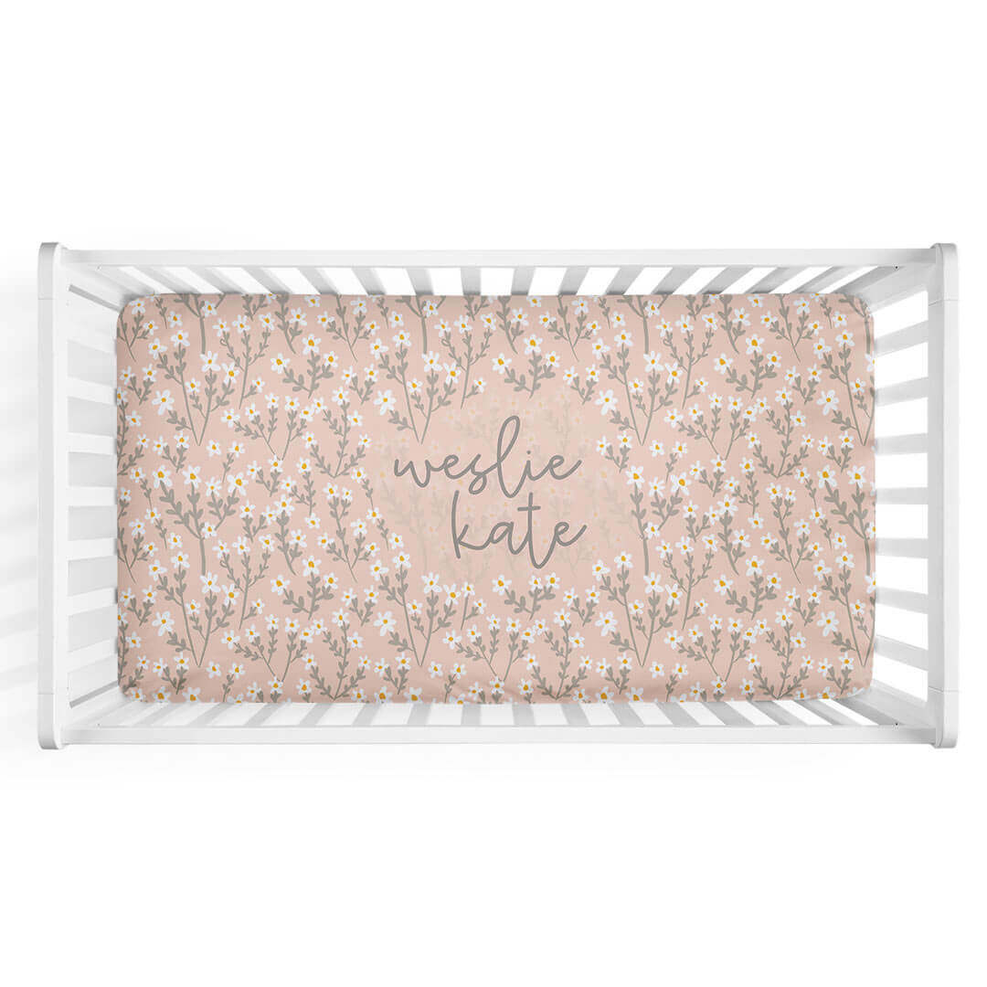  Weslie's Wildflower Personalized Crib Sheet、mySite、layawaytickets