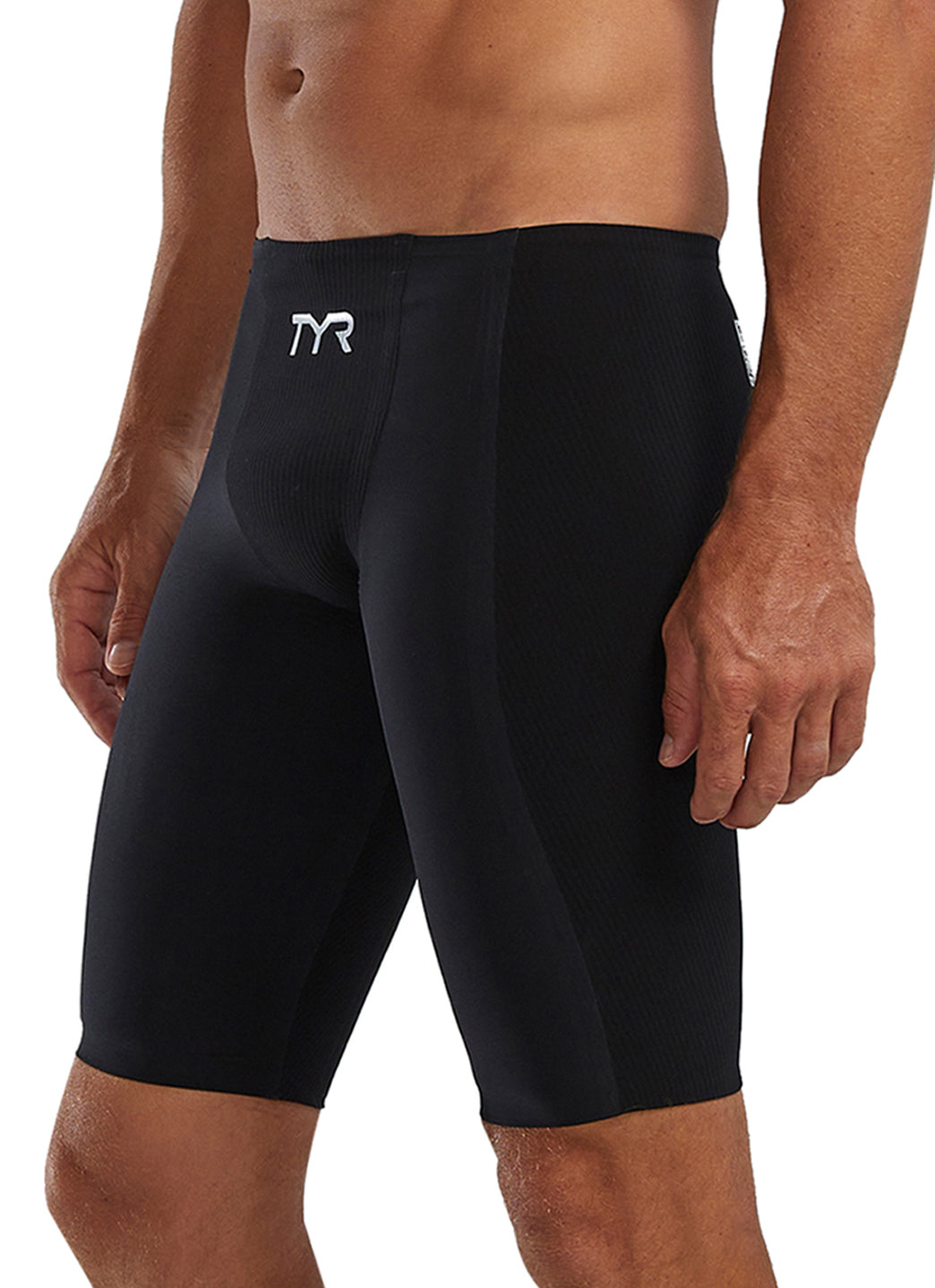 TYR Men's Solid Shockwave High Waist Jammer Tech Suit Swimsuit、mySite、noshort