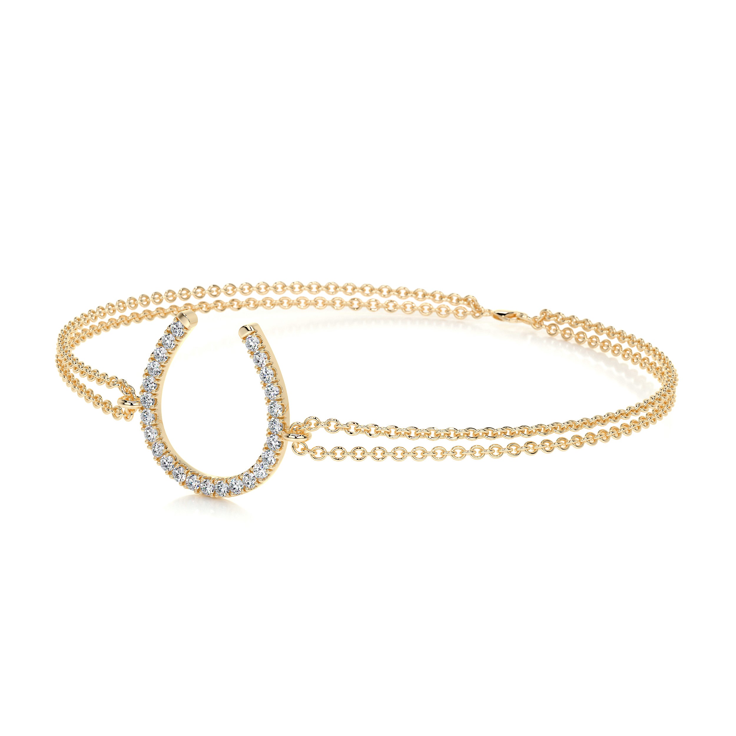 Horseshoe Diamonds Bracelet (0.20 Carat) -18K Yellow Gold、mySite、hinf8tx79