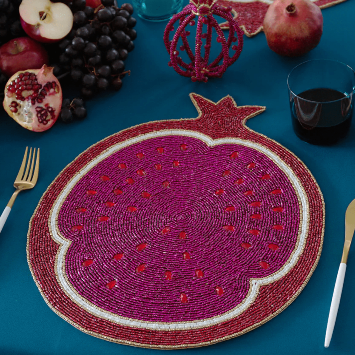 Rimona Pomegranate Beaded Placemat、mySite、topwebapps