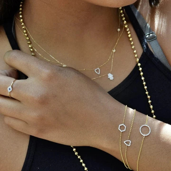 Diamond Hamsa Necklace - Gold、mySite、topwebapps