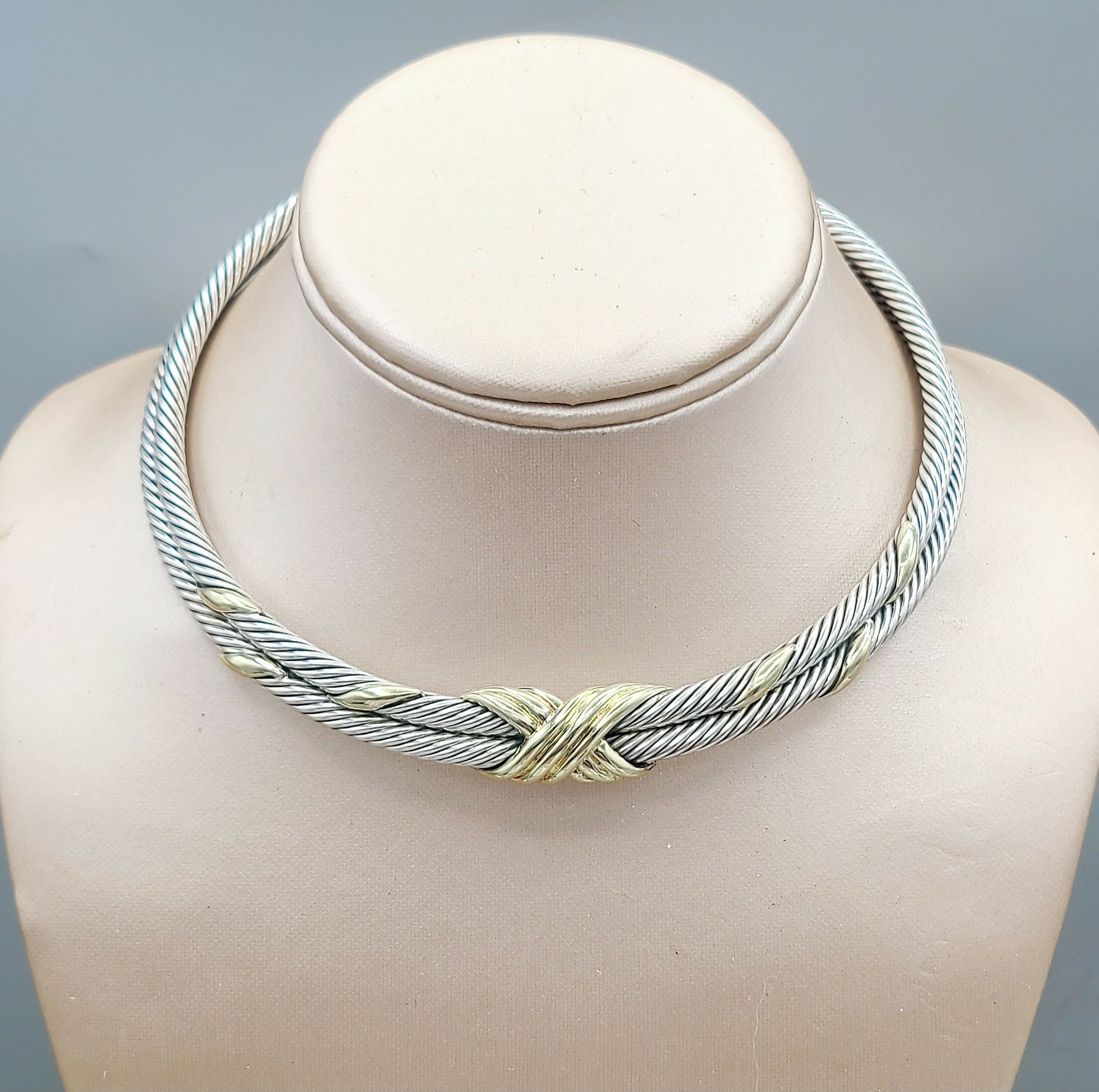 David Yurman Double Cable X Choker Necklace、mySite、hinf8tx79