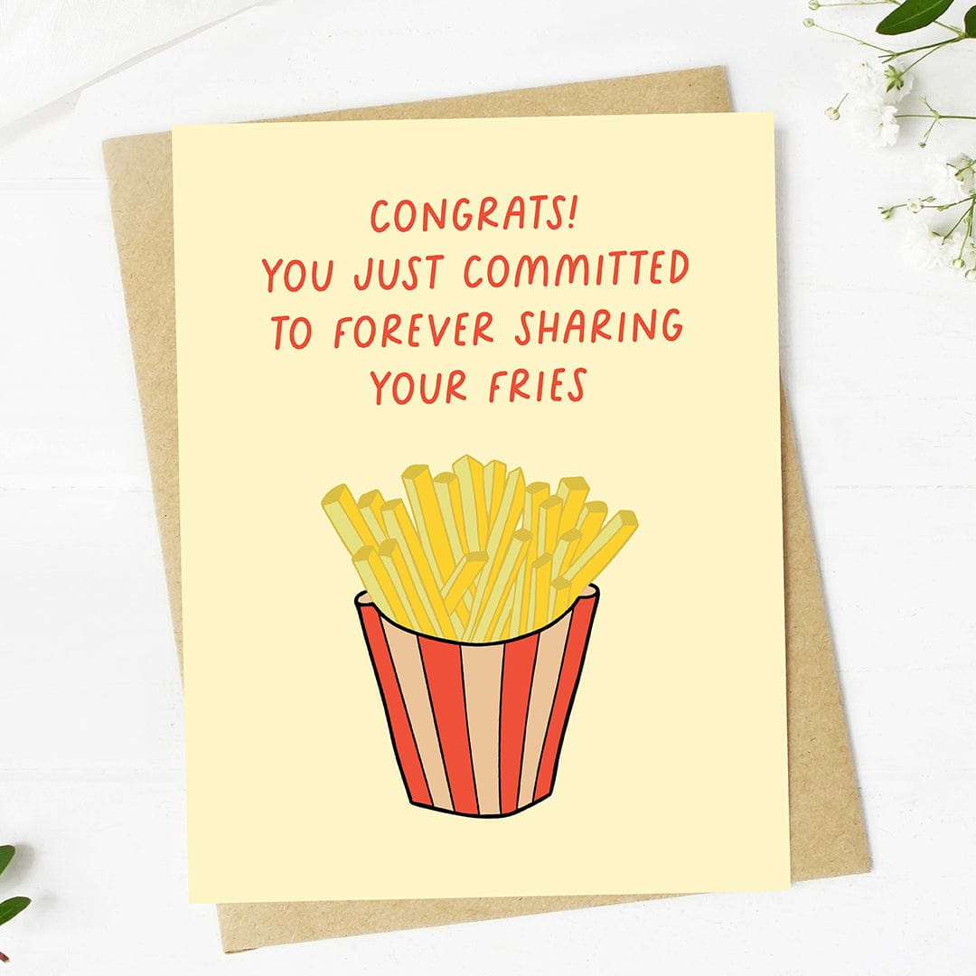  Committed to forever sharing your fries Wedding Card、mySite、elrpsem3k