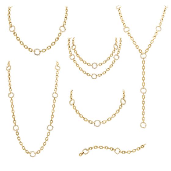 Gumuchian Carousel Convertible 18k Yellow Gold Diamond Necklace、mySite、hinf8tx79