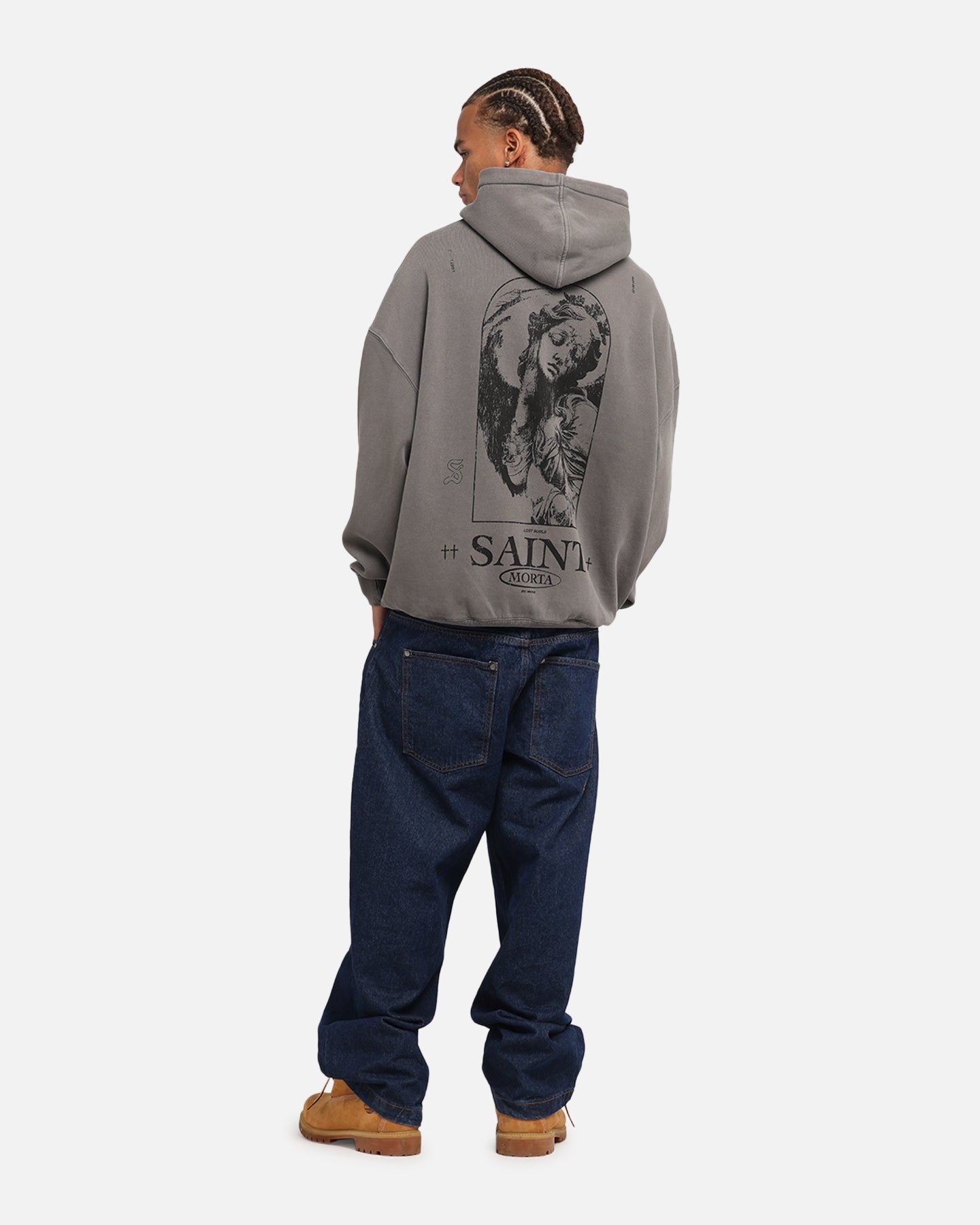 Saint Morta Lost Souls Boxy Hoodie Washed Charcoal、mySite、zt4zffjzw