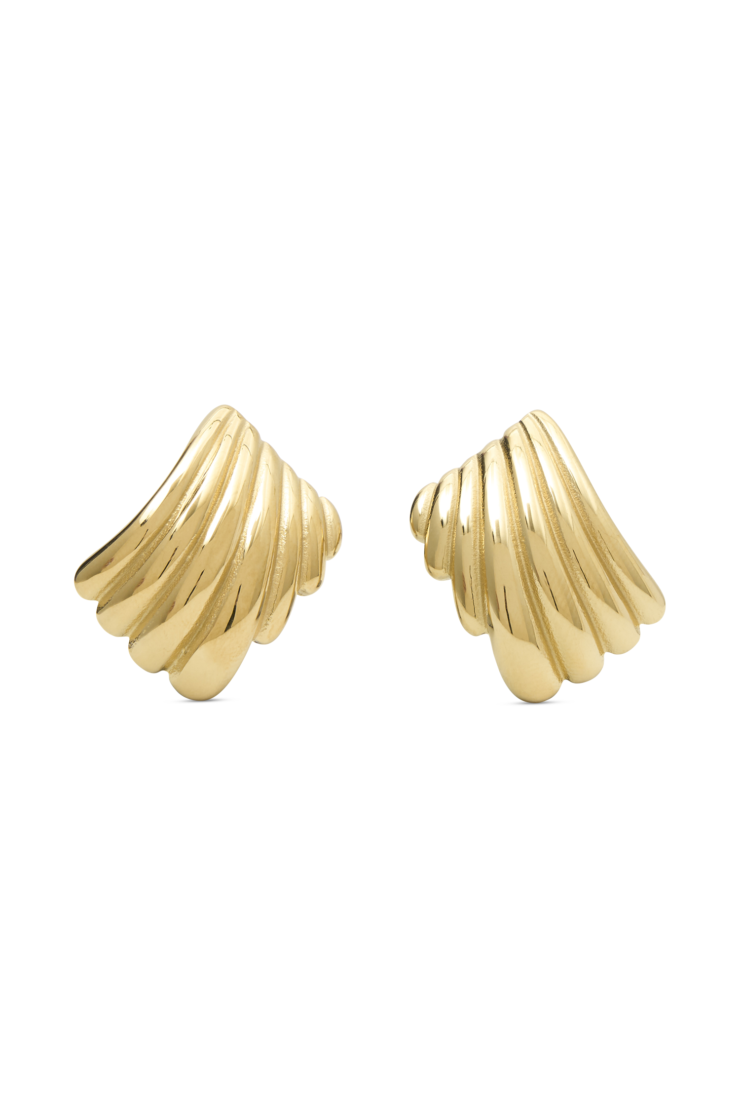 Olympia Textured Square Earrings - Gold、mySite、solidvoid