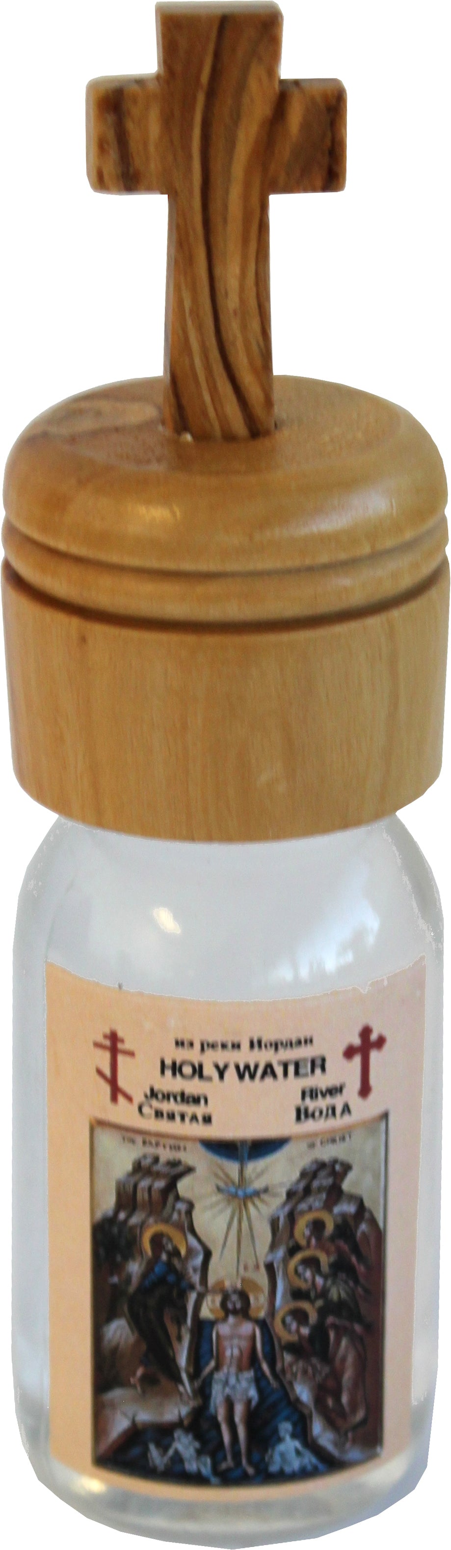 Jordan River Holy Water Holy Sepulchre Jerusalem with Extra Olive Wood with Cross Cover - Scented、mySite、topwebapps