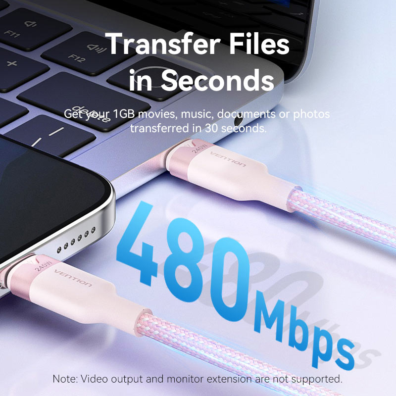 Vention USB 2.0 Type-C Male to Type-C Male 5A Cable Aluminum Alloy Type、mySite、fannypackpong