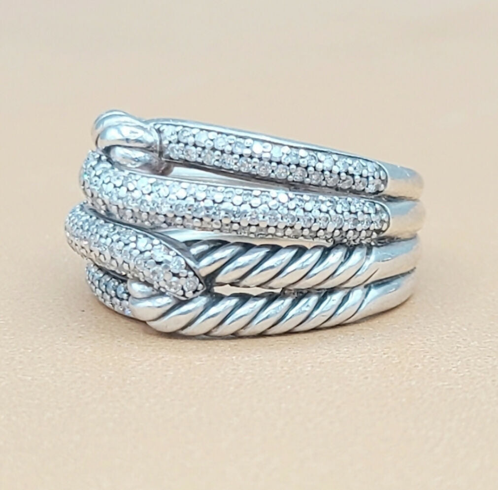 David Yurman Labyrinth Double Loop Ring 鈥?Diamonds、mySite、hinf8tx79