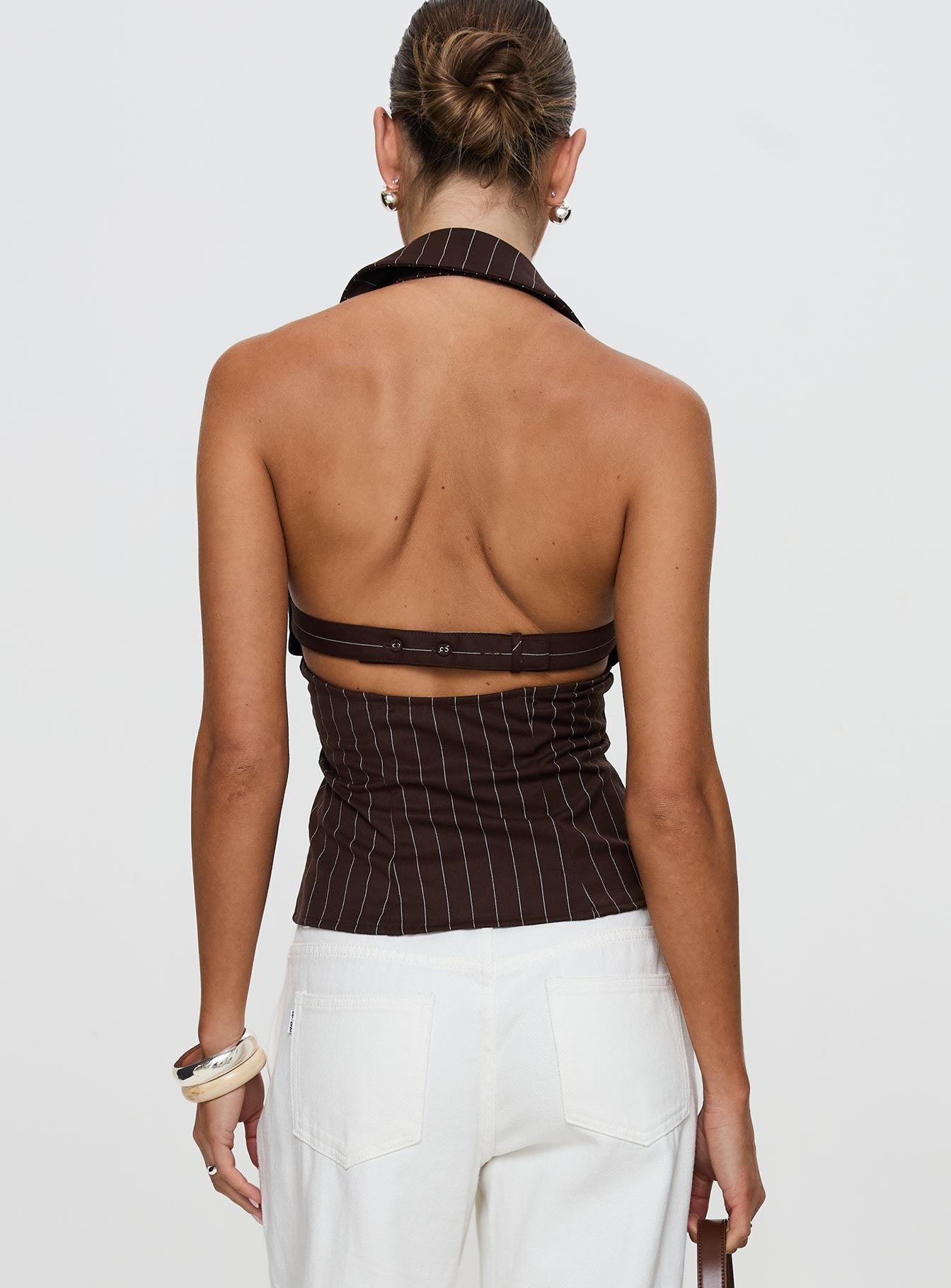 Victorie Halter Top Chocolate Stripe、mySite、solidvoid