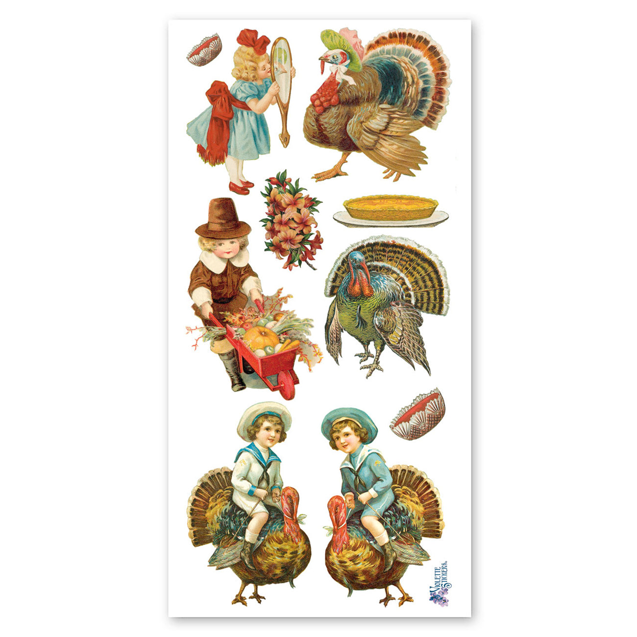  Children with Turkeys Stickers、mySite、ghnorth