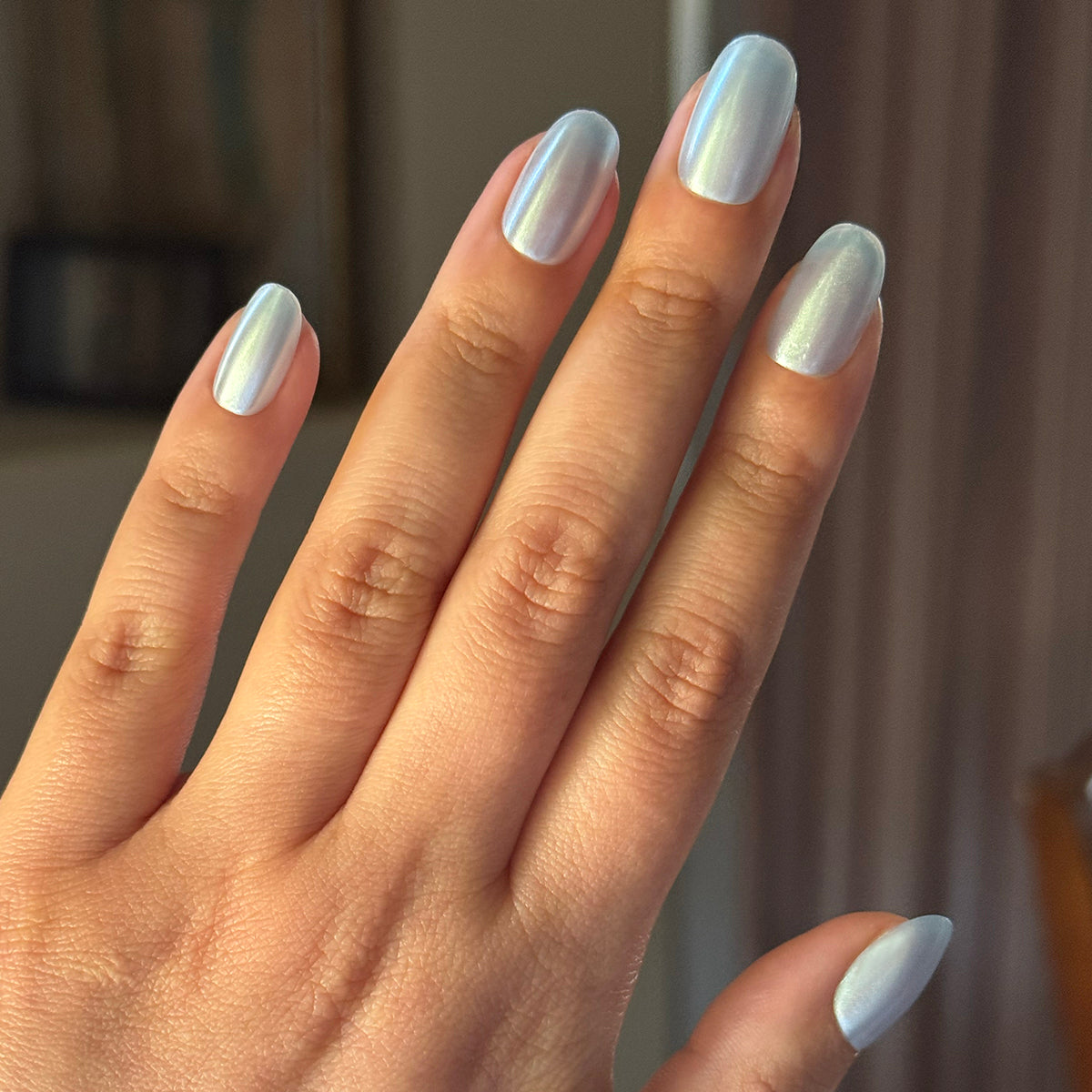 Sky Chrome - Press-On | Short | Round、mySite、solidvoid