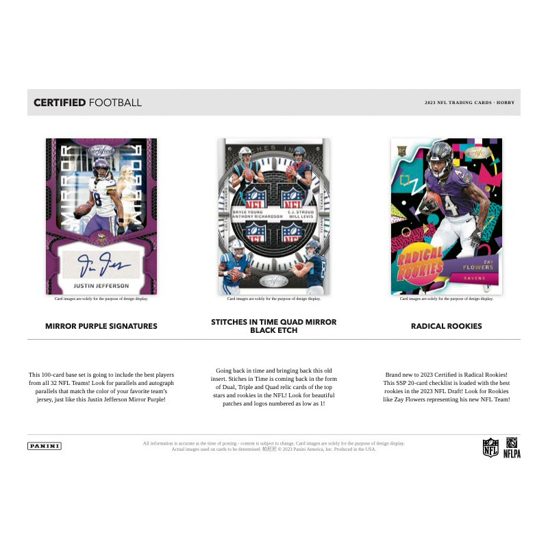 2023 Panini Certified Football Hobby 16 Box Case、mySite、waistdrama