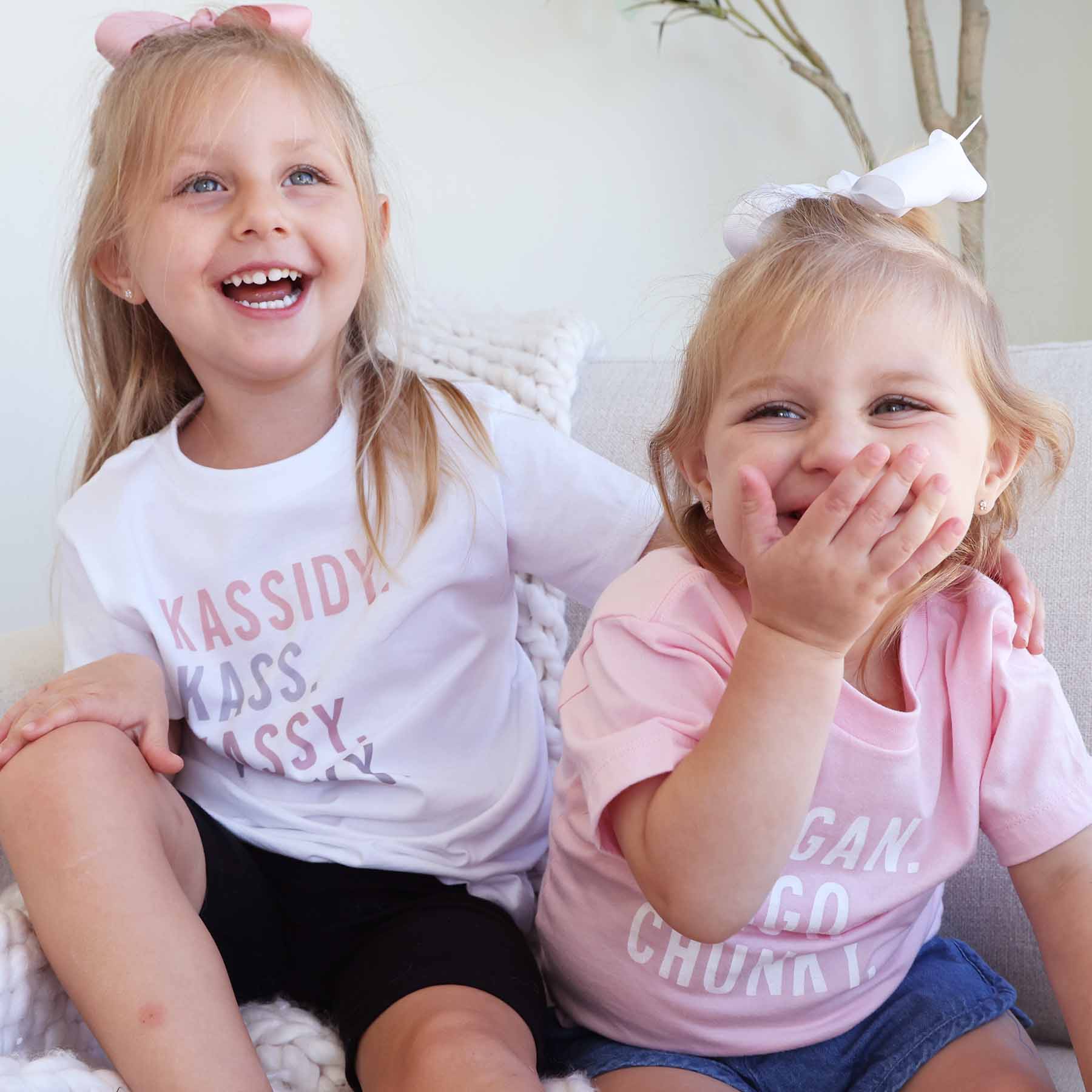  Personalized Purple Nickname Color Block Kids Graphic Tee | White、mySite、layawaytickets