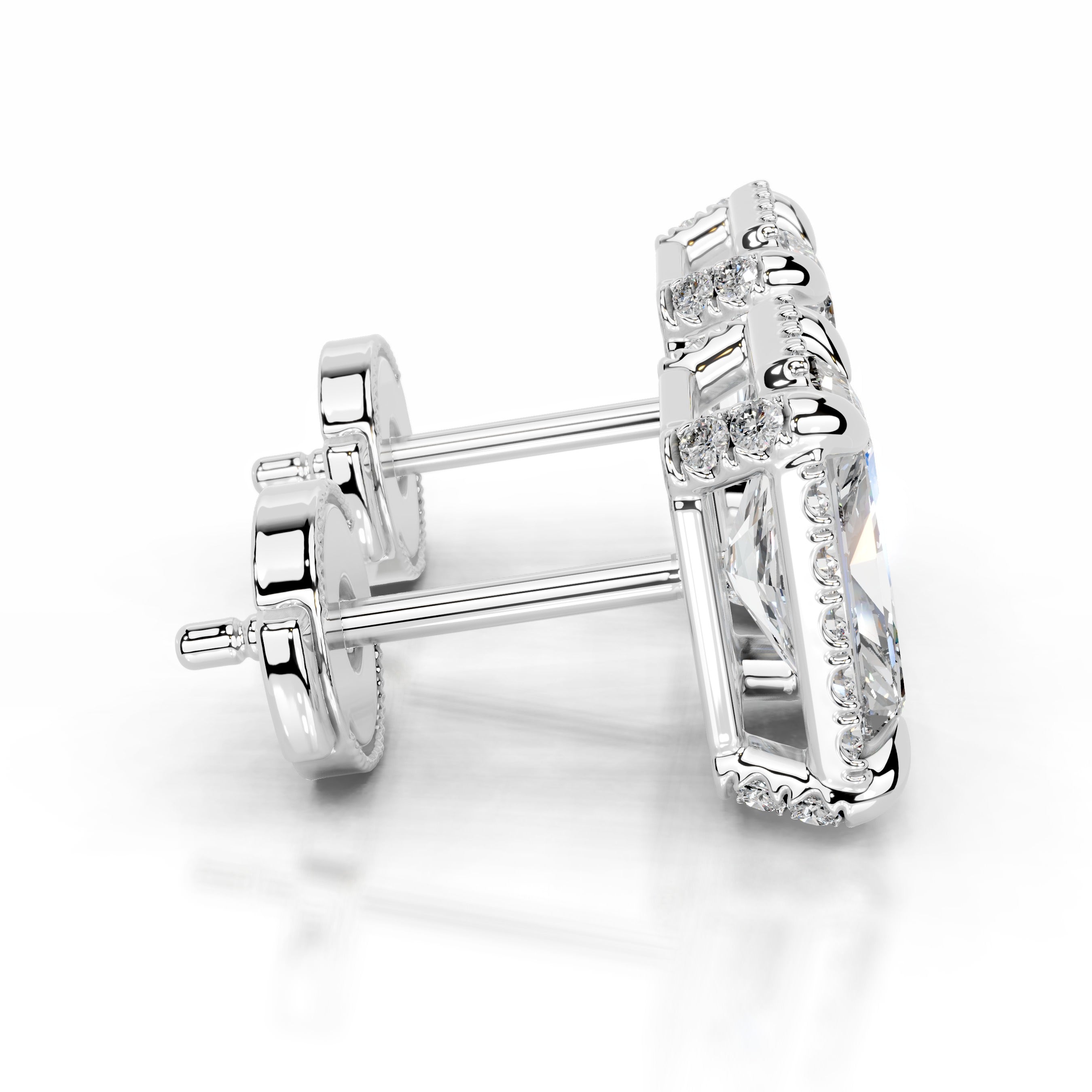 Ophelia Diamond Halo Earrings - 14K White Gold、mySite、hinf8tx79