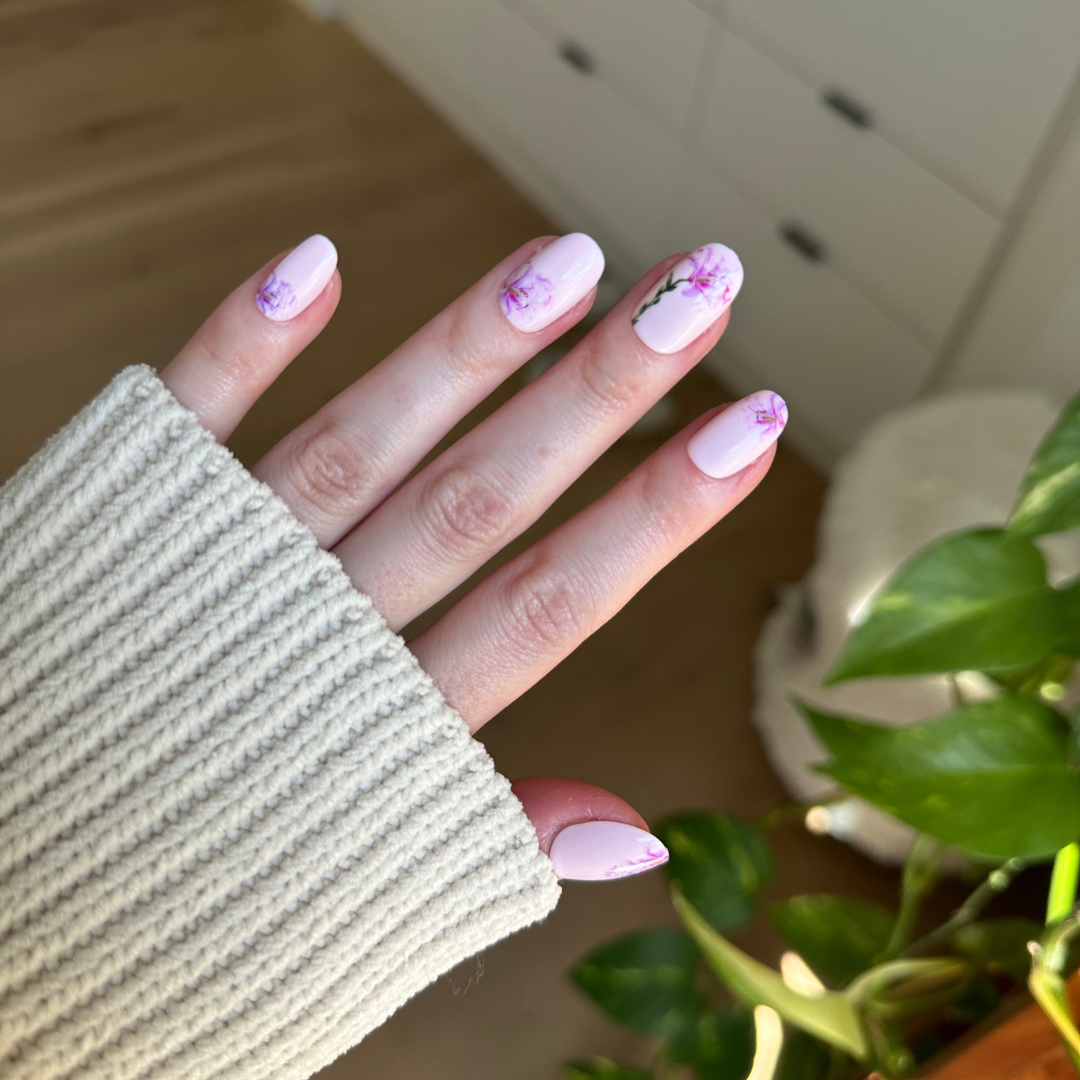 Blooming Lily - Press-On | Short | Round、mySite、solidvoid