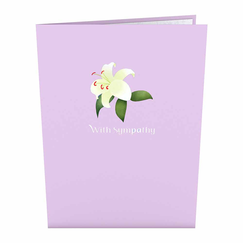 Sympathy Lily Pop-Up Card、mySite、solidvoid