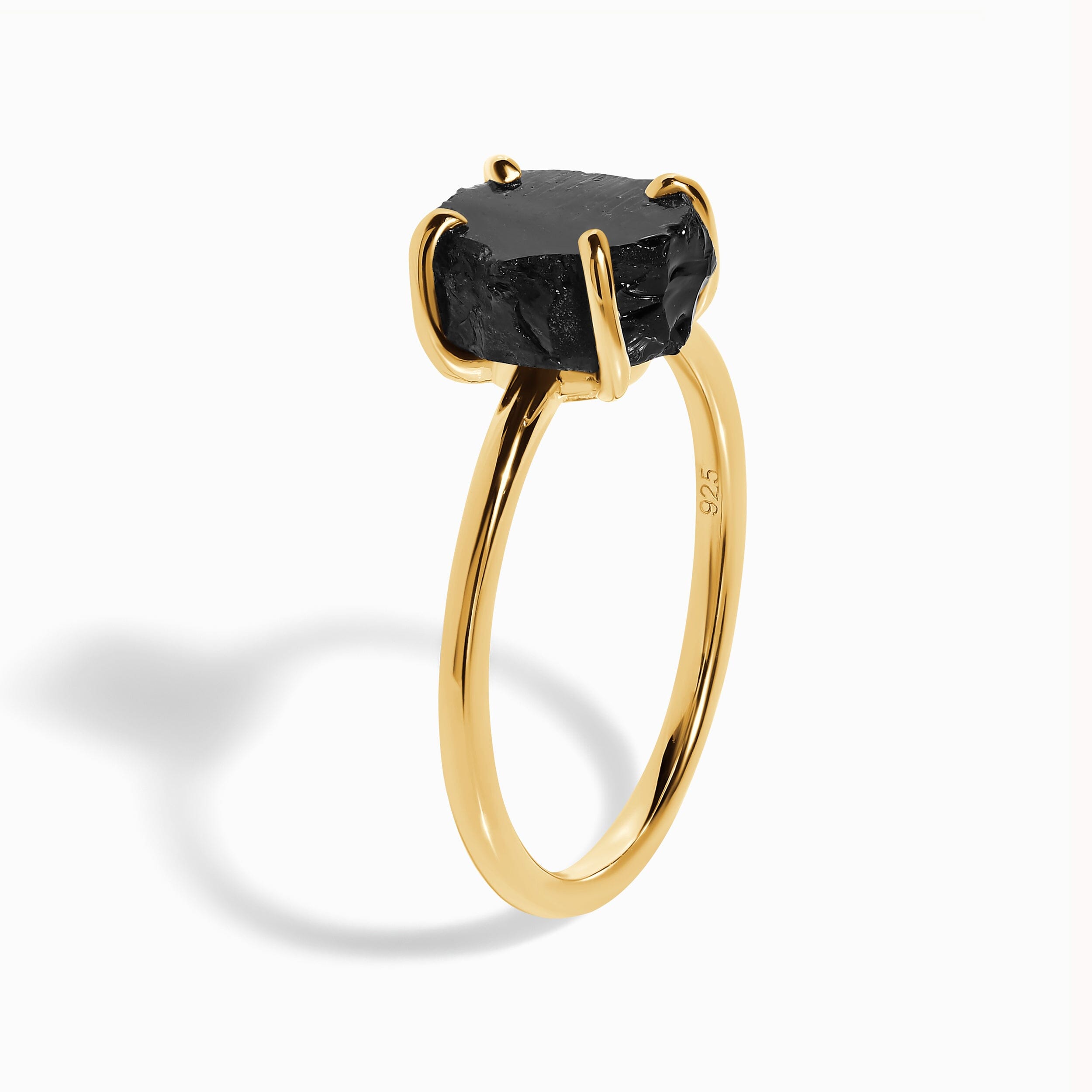 Raw Crystal Ring - Petite Black Obsidian、mySite、hinf8tx79