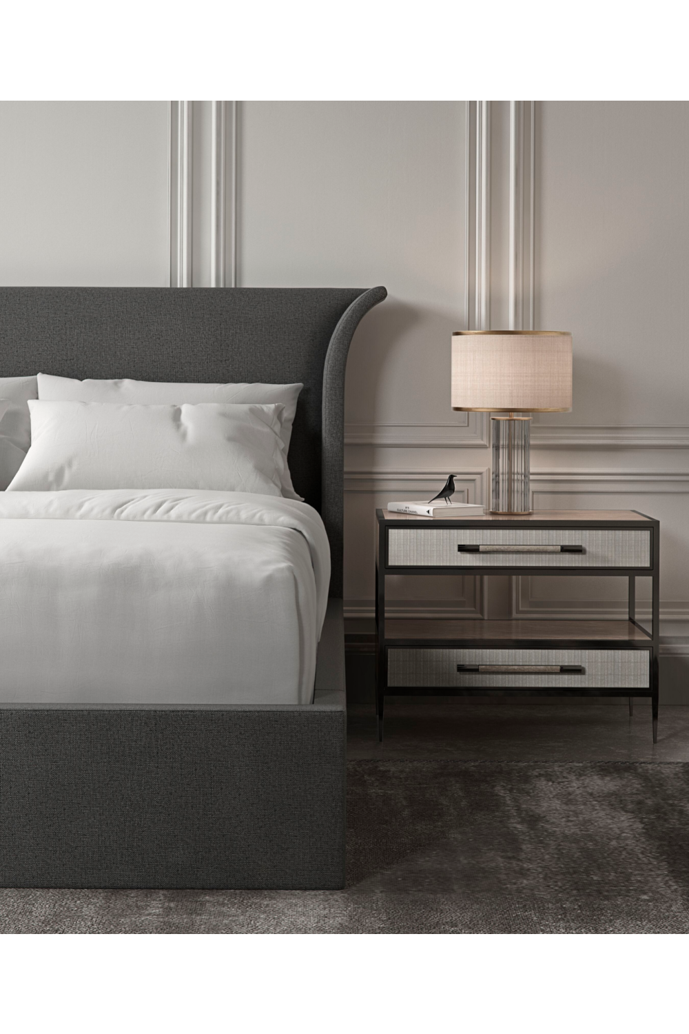 Bronze Framed Nightstand | Caracole Dual Impressions、mySite、neckold