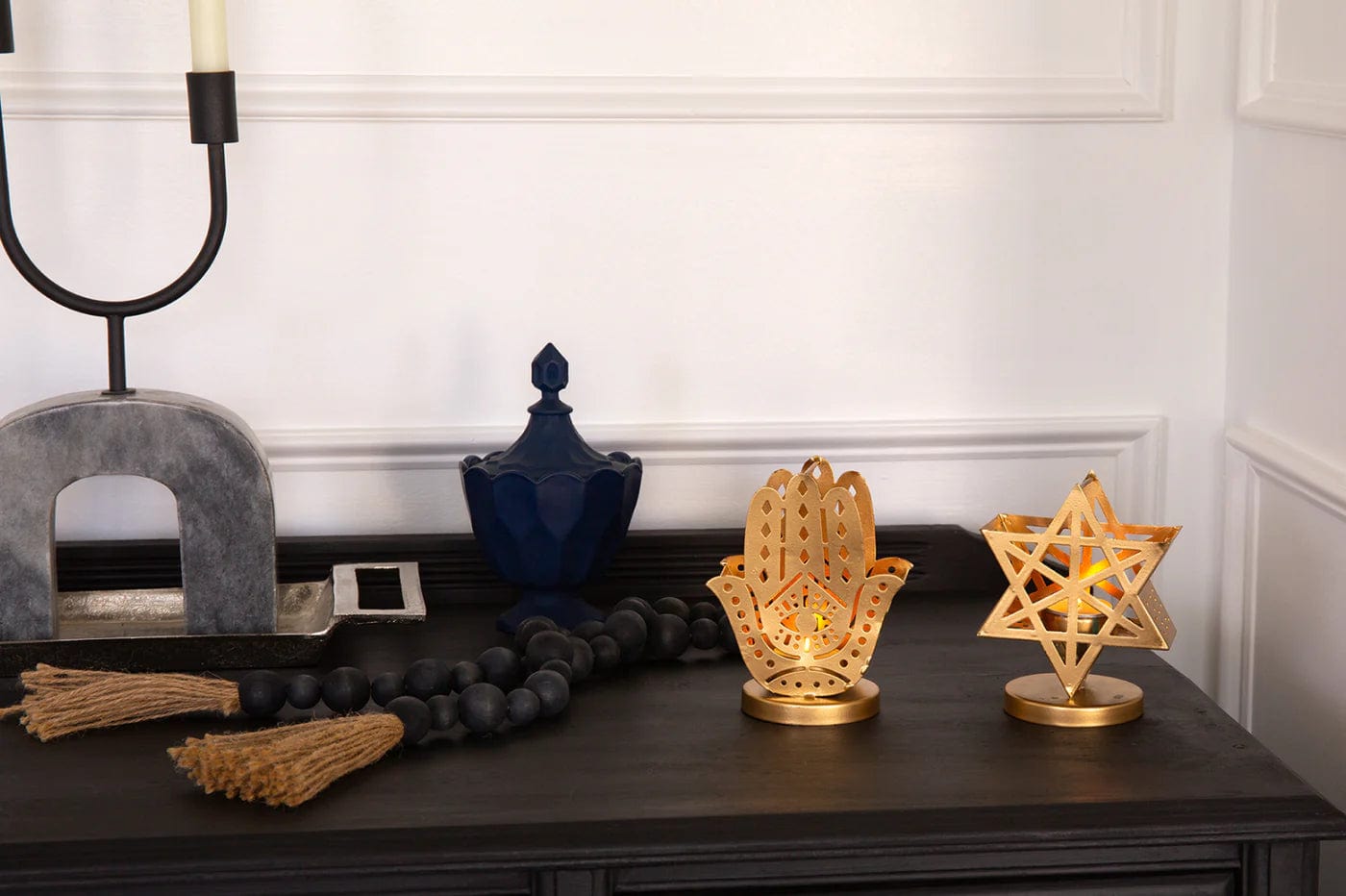 Yael Tealight Candle Holder - Hamsa、mySite、topwebapps