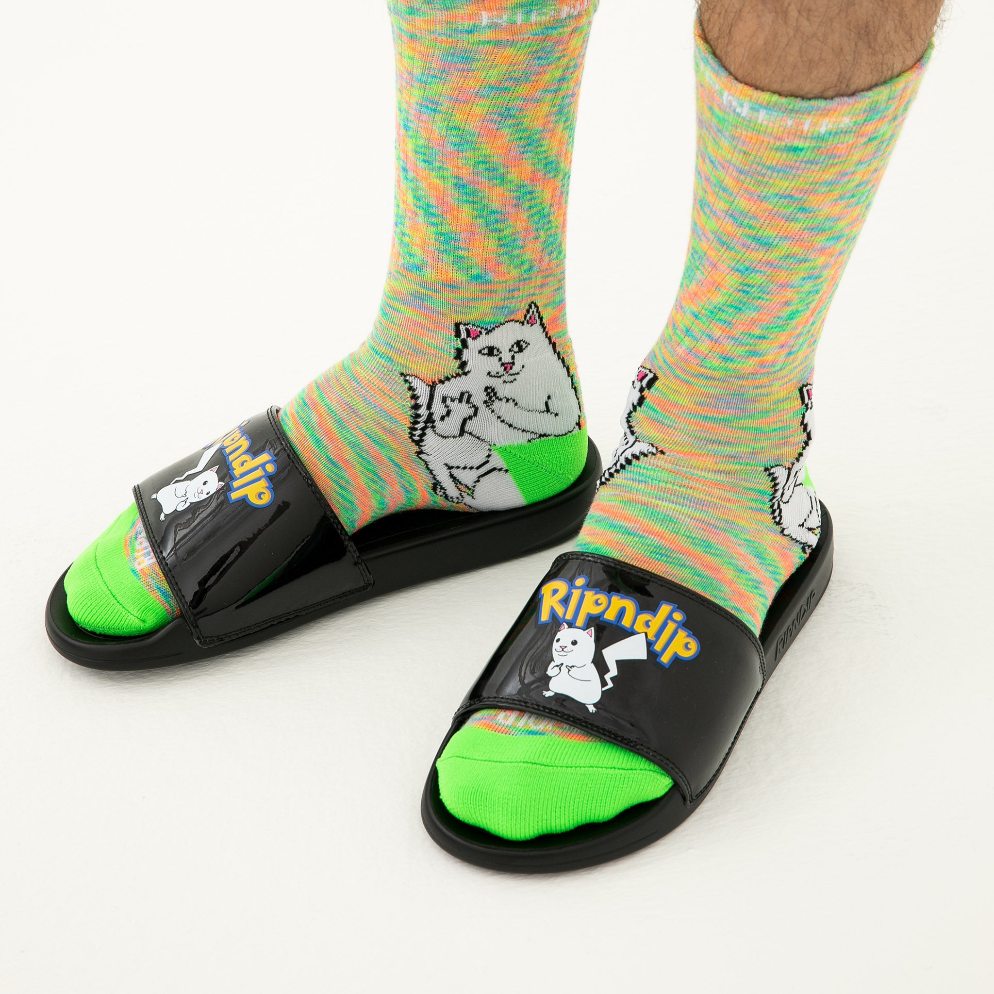  Catch Em All Slides (Black)、mySite、merchandisen