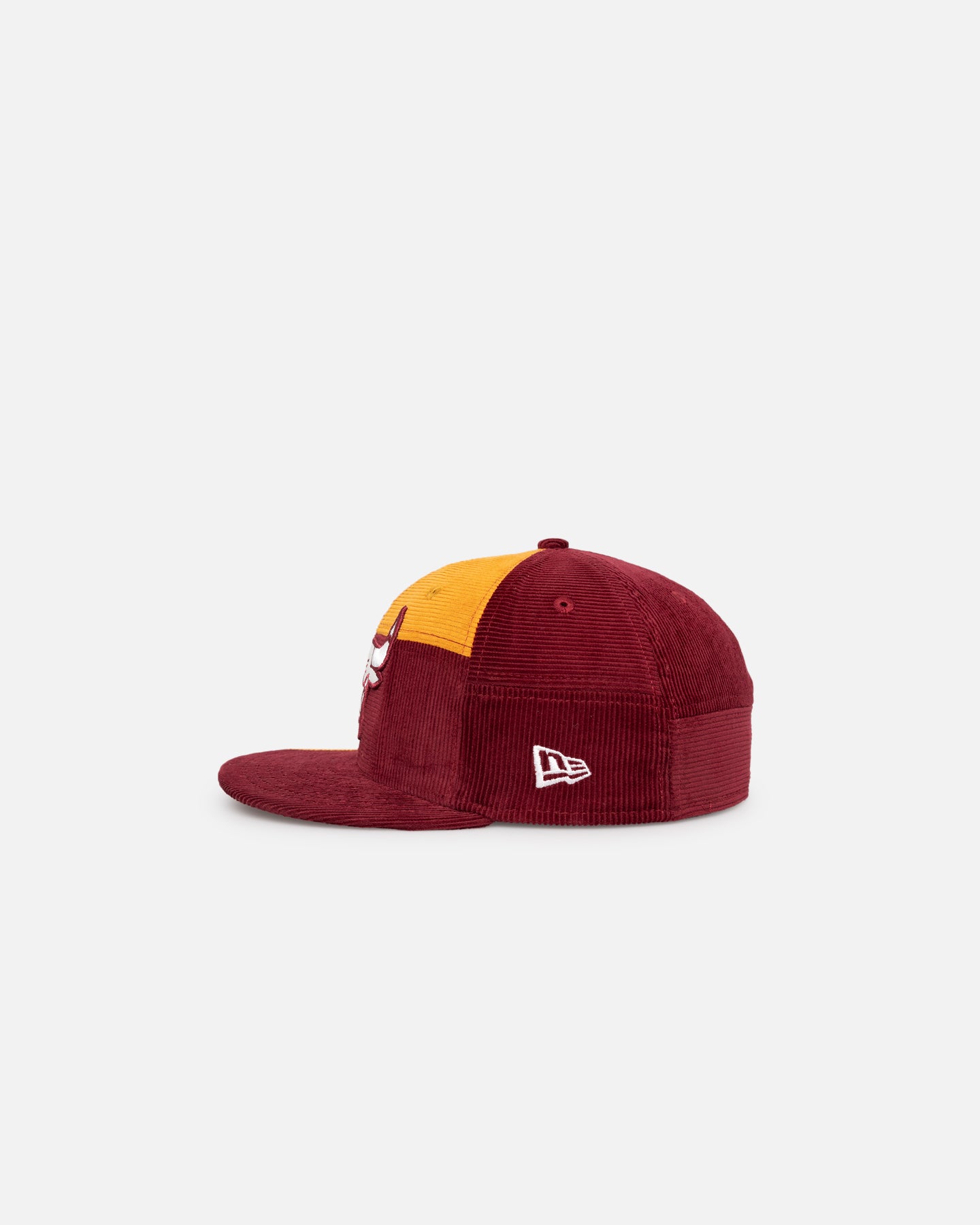New Era Chicago Bulls 'Maroon Patchwork Corduroy' 59FIFTY Fitted Maroon/Yellow、mySite、zt4zffjzw