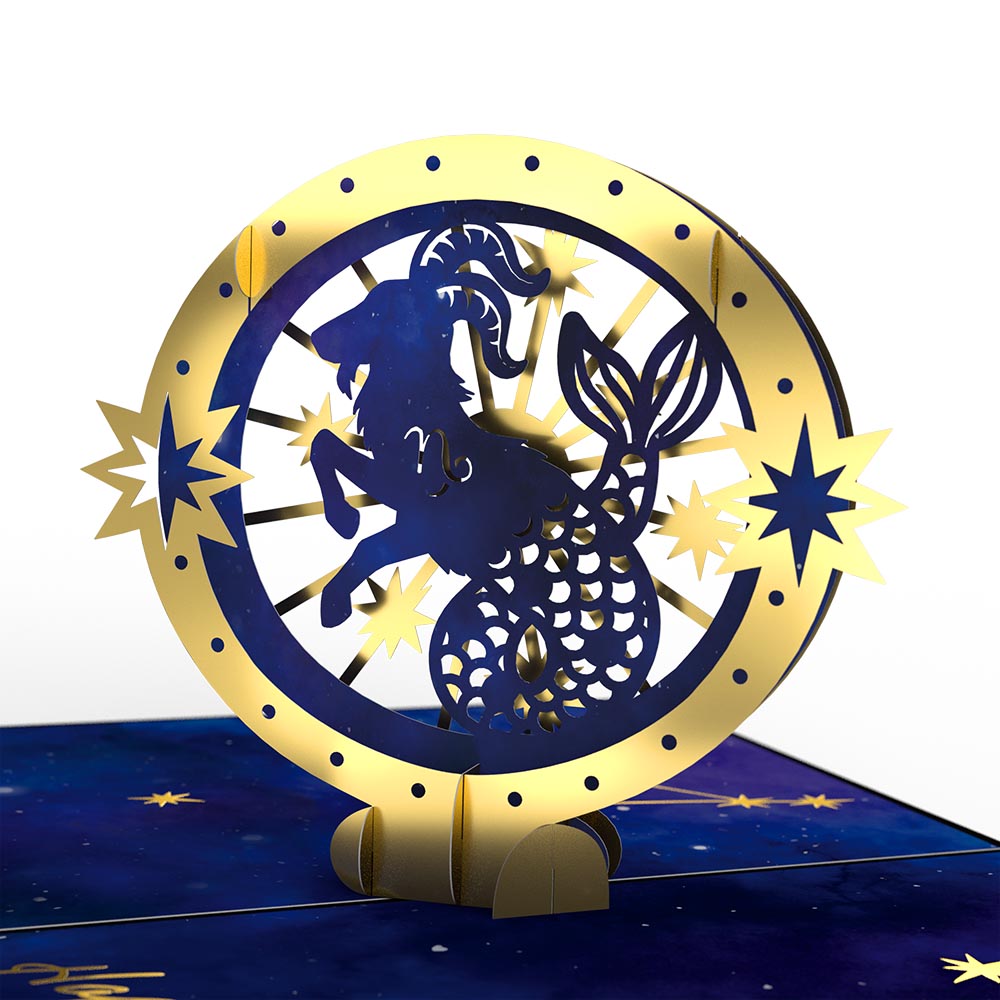 Capricorn Zodiac Birthday Pop-Up Card、mySite、solidvoid