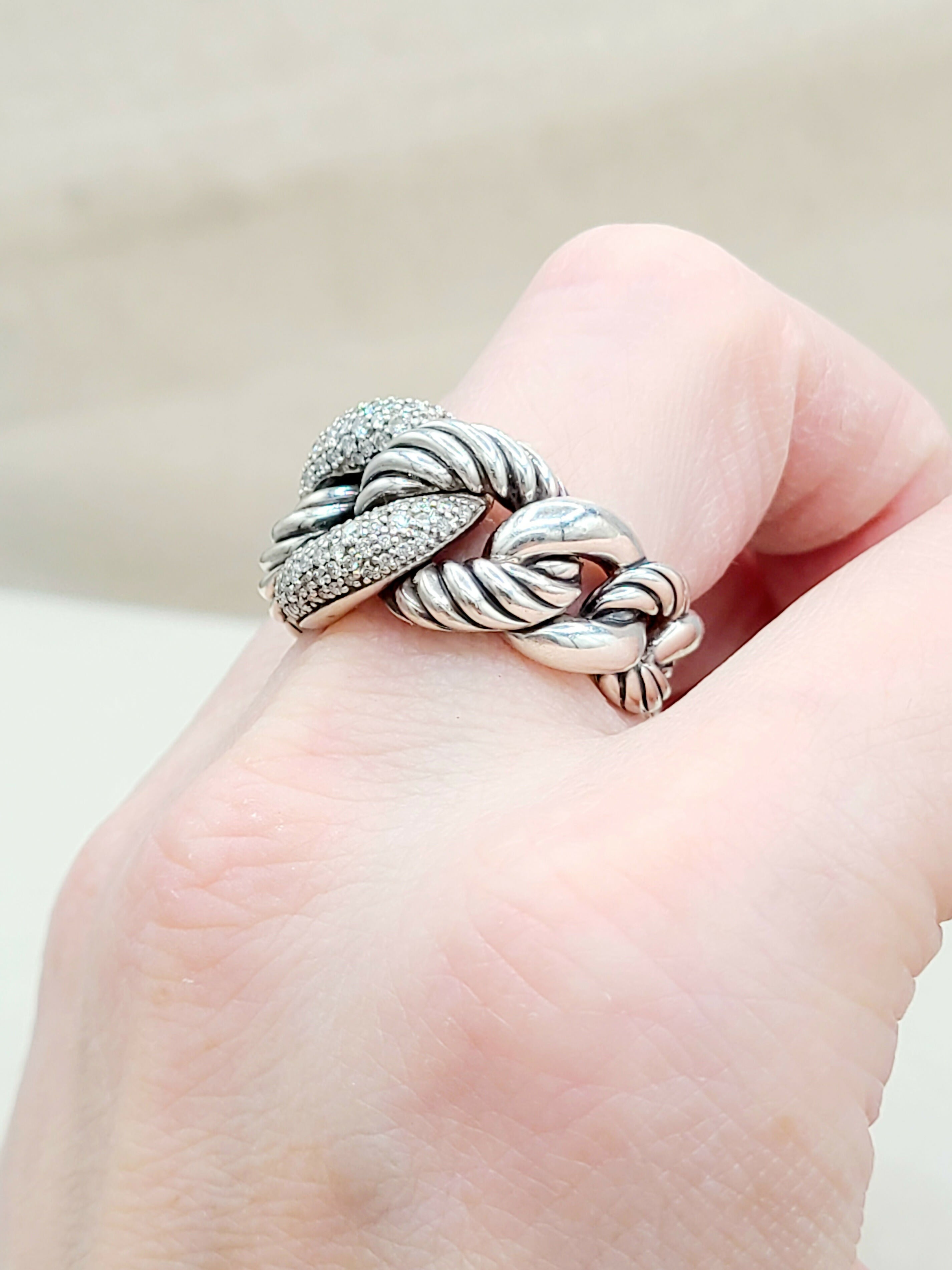 David Yurman Belmont Curb Link Ring Wide Diamond、mySite、hinf8tx79