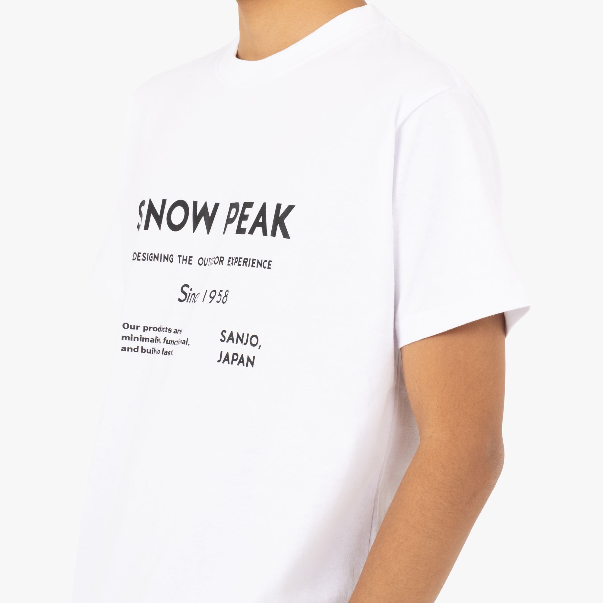  Snow Peak SP Typography T-Shirt / White、mySite、merchandisen