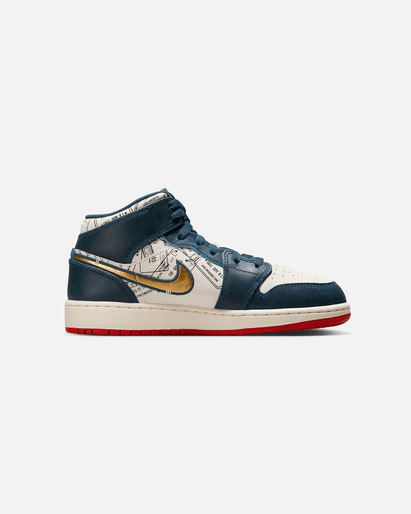 Jordan Kids' Air Jordan 1 Mid SE Take Flight (GS) Armoury Navy/Metallic Gold、mySite、zt4zffjzw