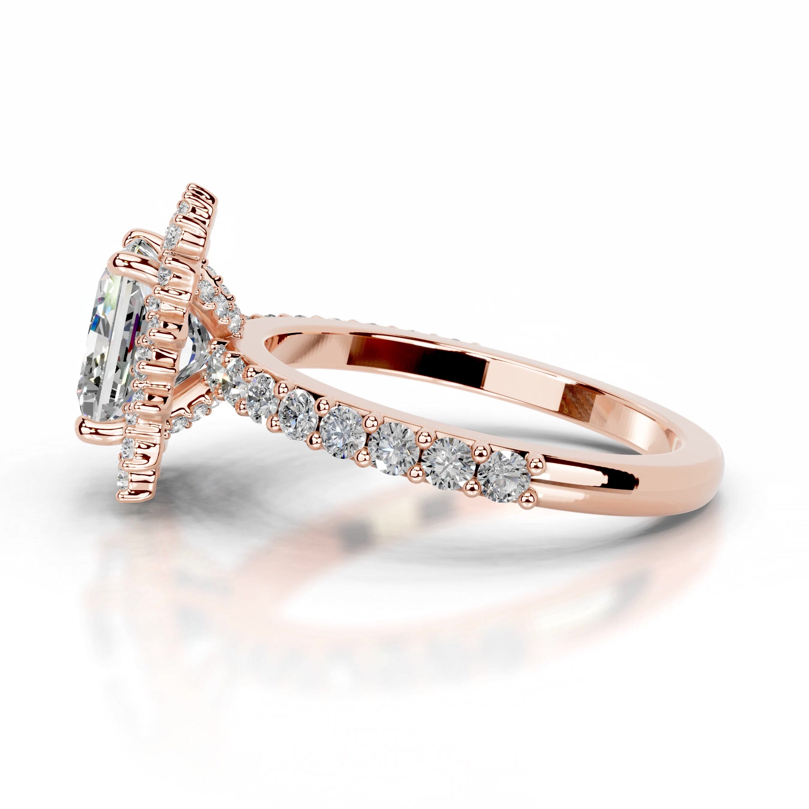 Gyda Moissanite & Diamond Ring - 14K Rose Gold、mySite、hinf8tx79