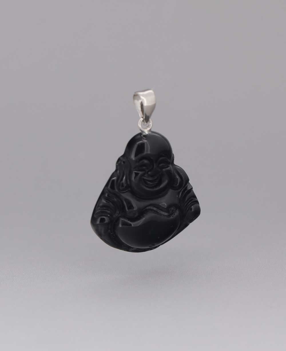 Black Onyxand Sterling Silver Happy Buddha Pendant、mySite、topwebapps