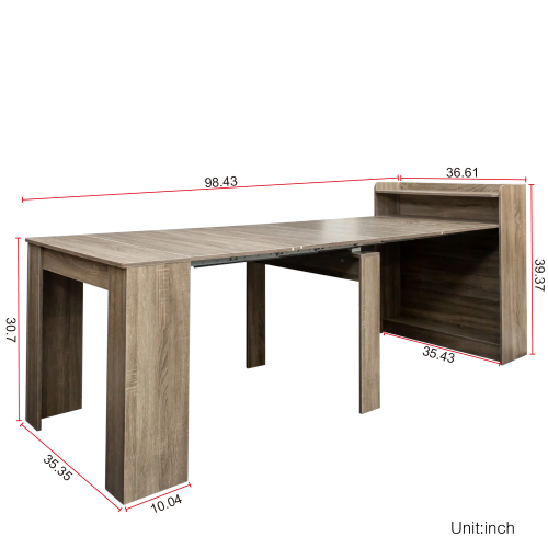 Multifunctional extendable console table、、casual