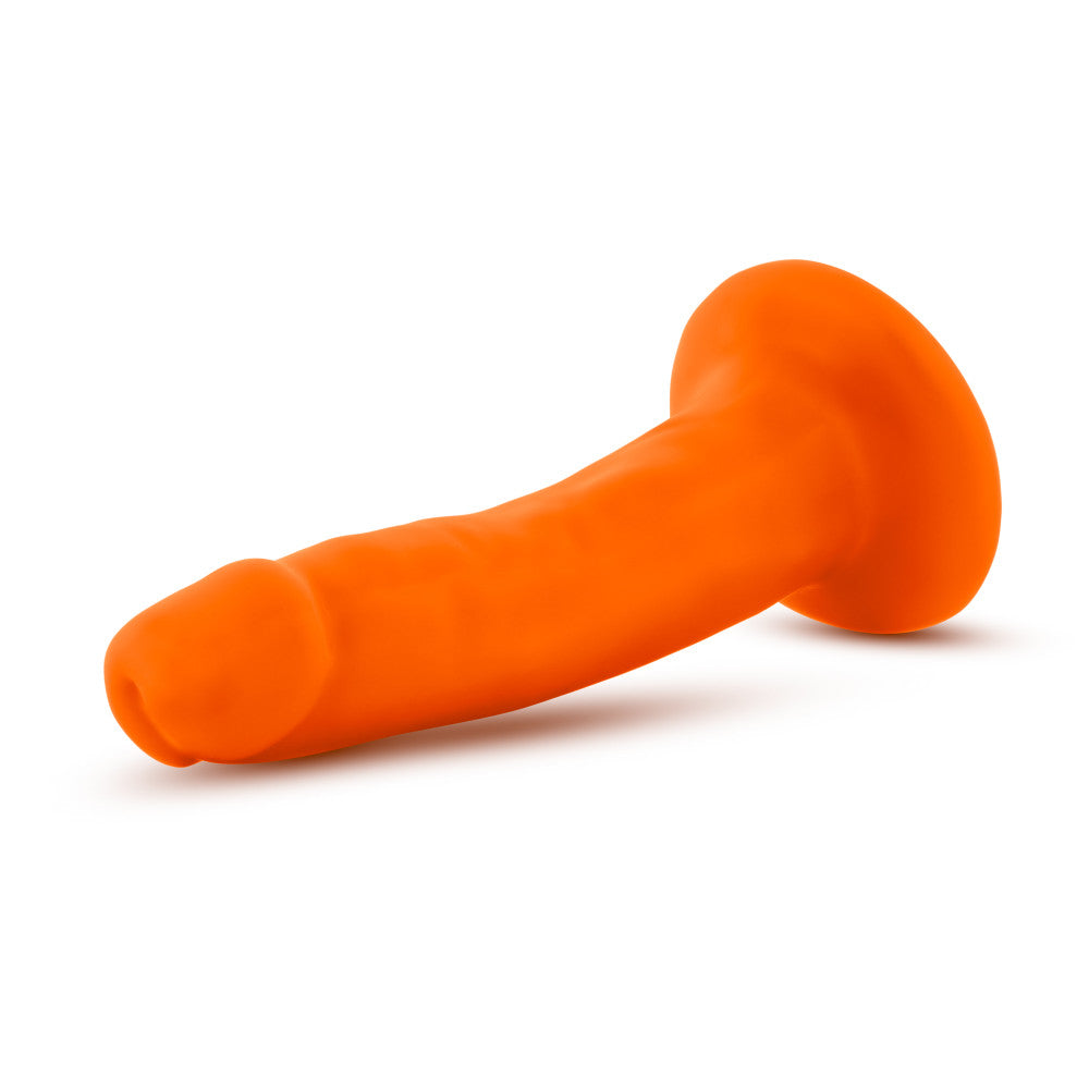 Neo By Blush® | Realistic Neon Orange 6-Inch Long Dildo With Suction Cup Base、mySite、bottomscart