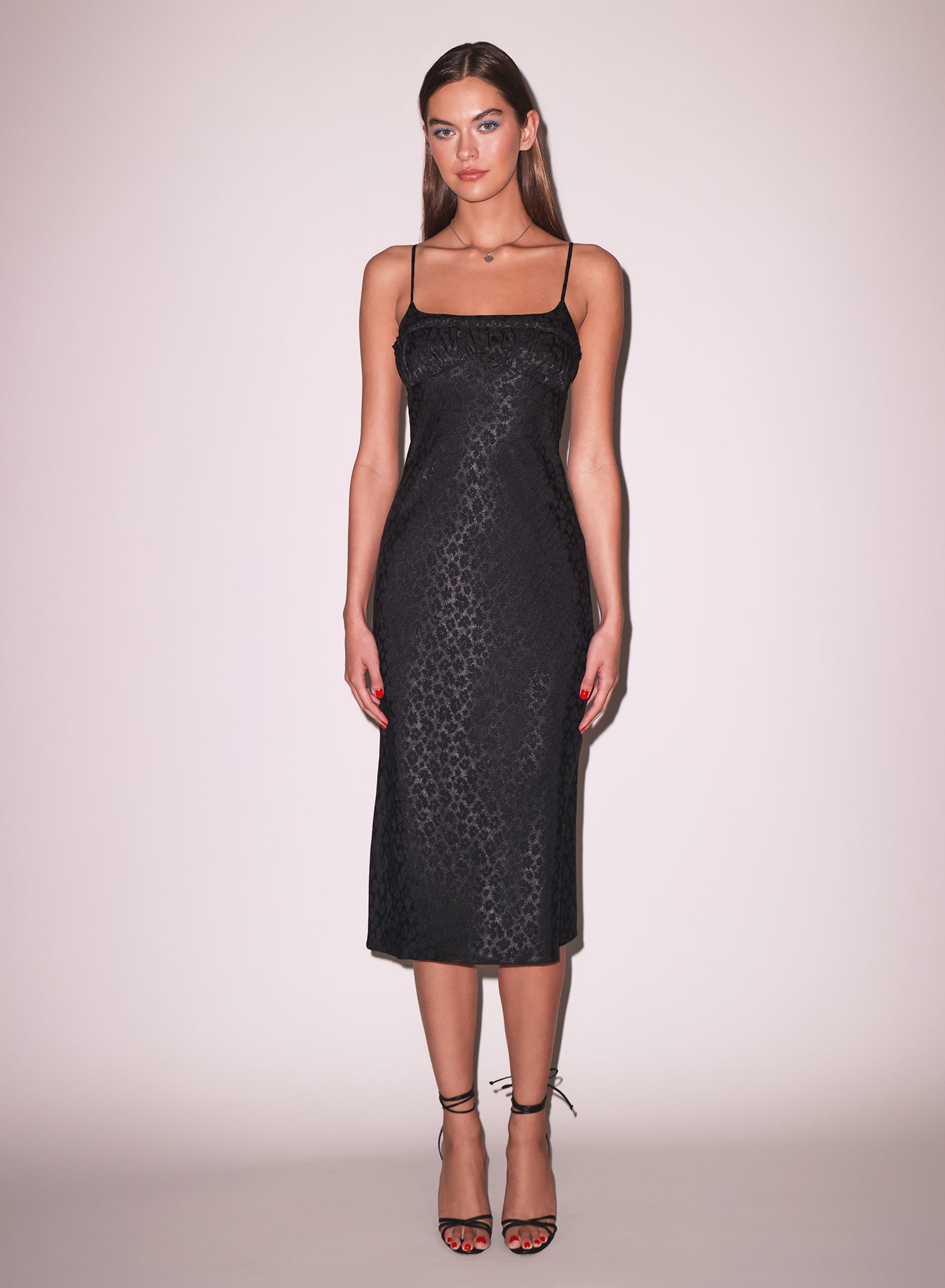 Pansy Jacquard Ruched Bust Dress、mySite、bengalsvssteelers