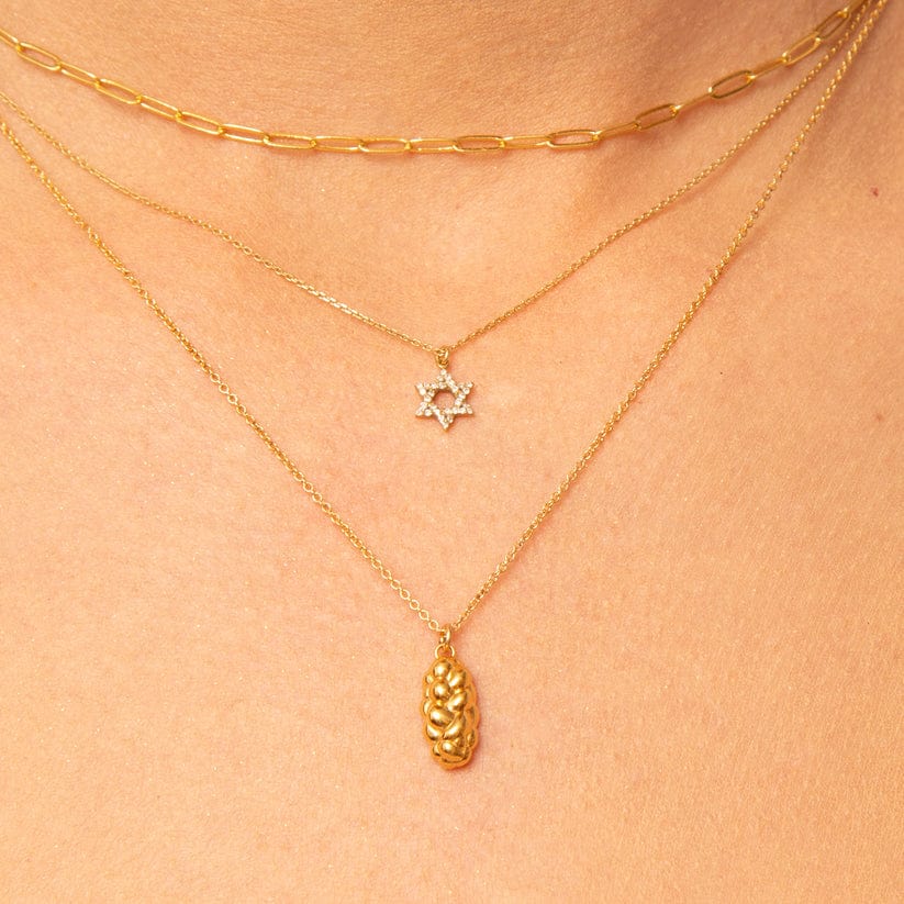 Challah Charm Necklace - Gold Vermeil、mySite、topwebapps