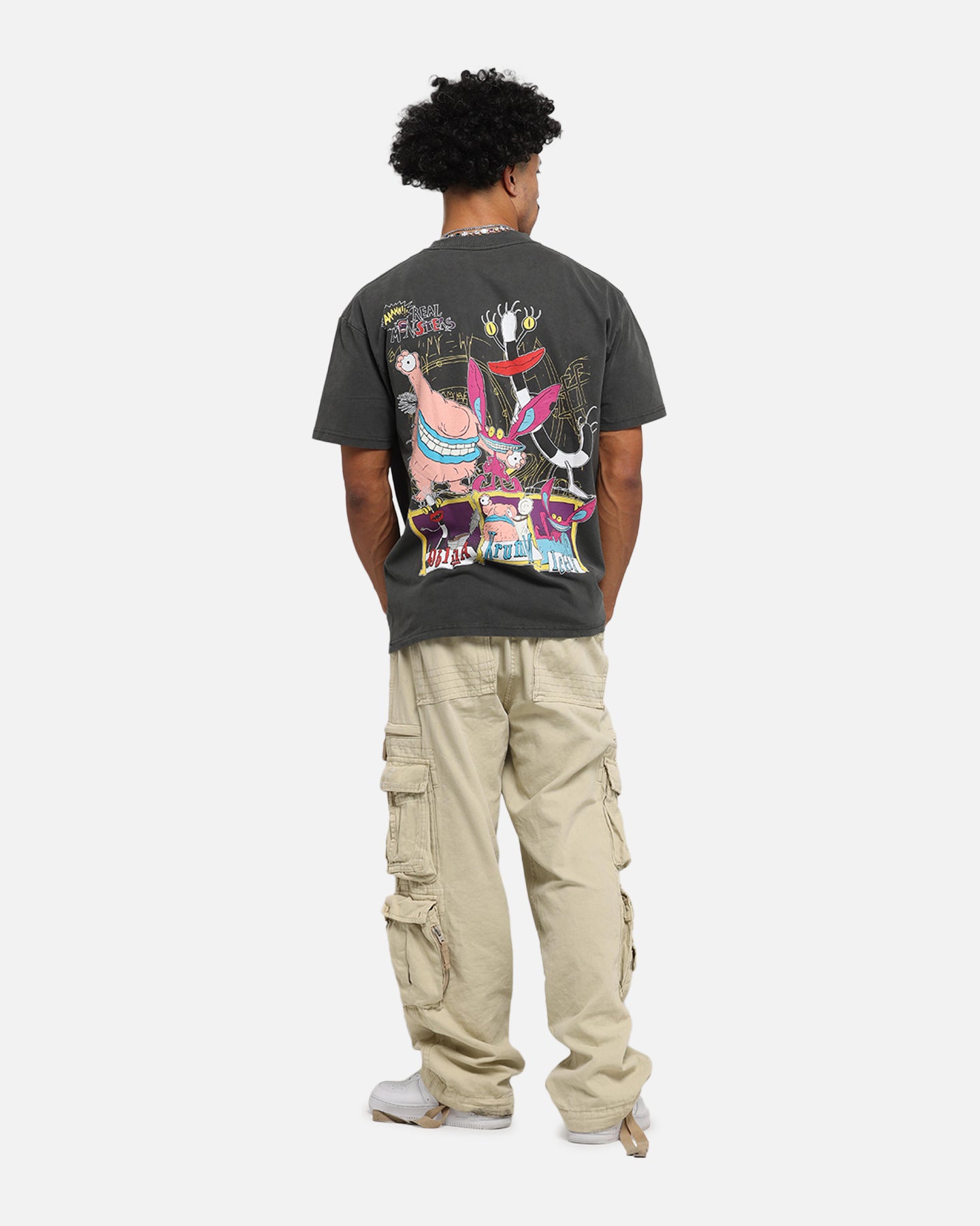 American Thrift x Aaahh!!! Real Monsters Monsters Heavy T-Shirt Black Wash、mySite、zt4zffjzw