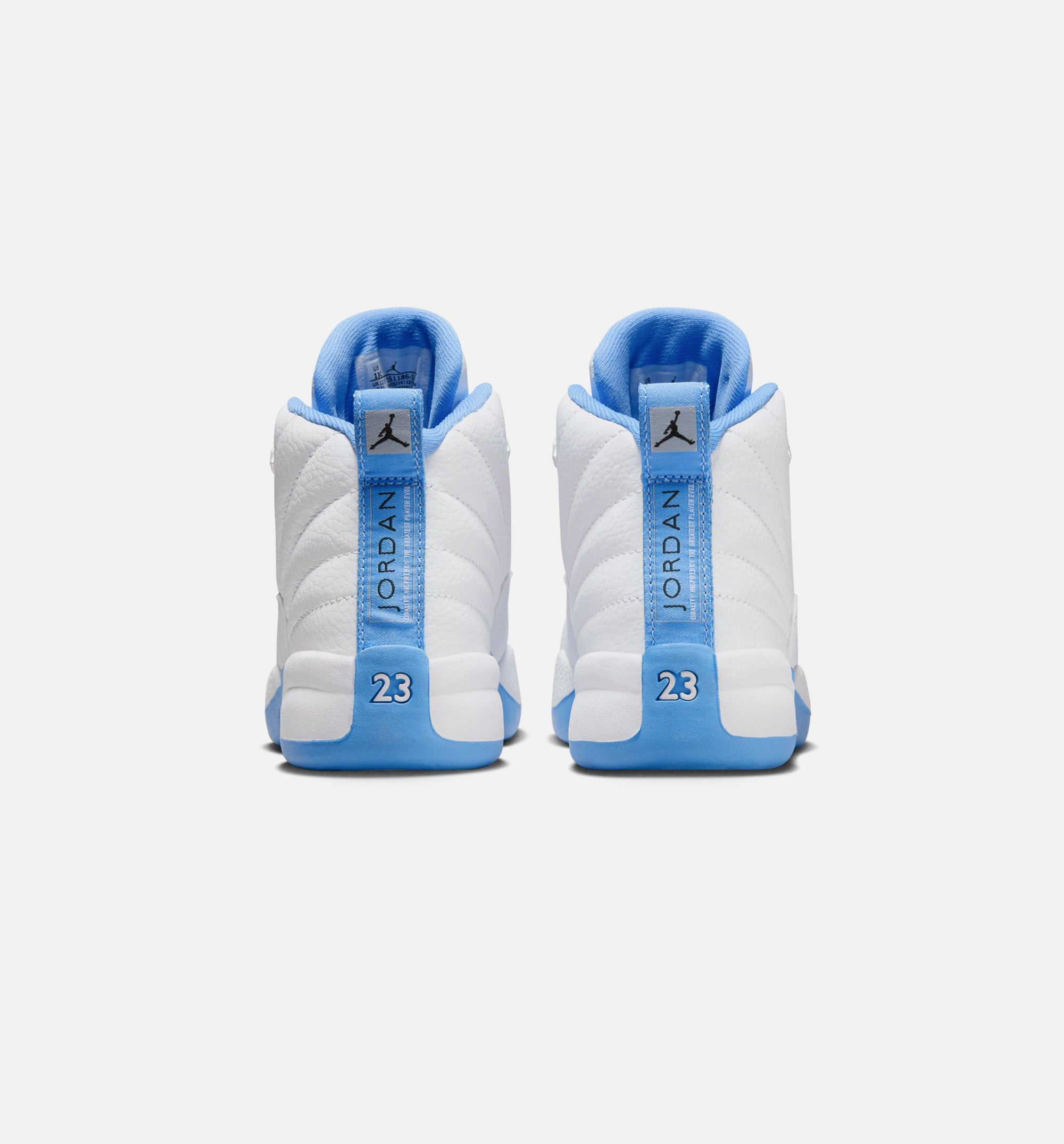 Air Jordan 12 Retro White and University Blue Preschool Lifestyle Shoe - White/University Blue/Metallic Silver Free Shipping、mySite、dreamappss