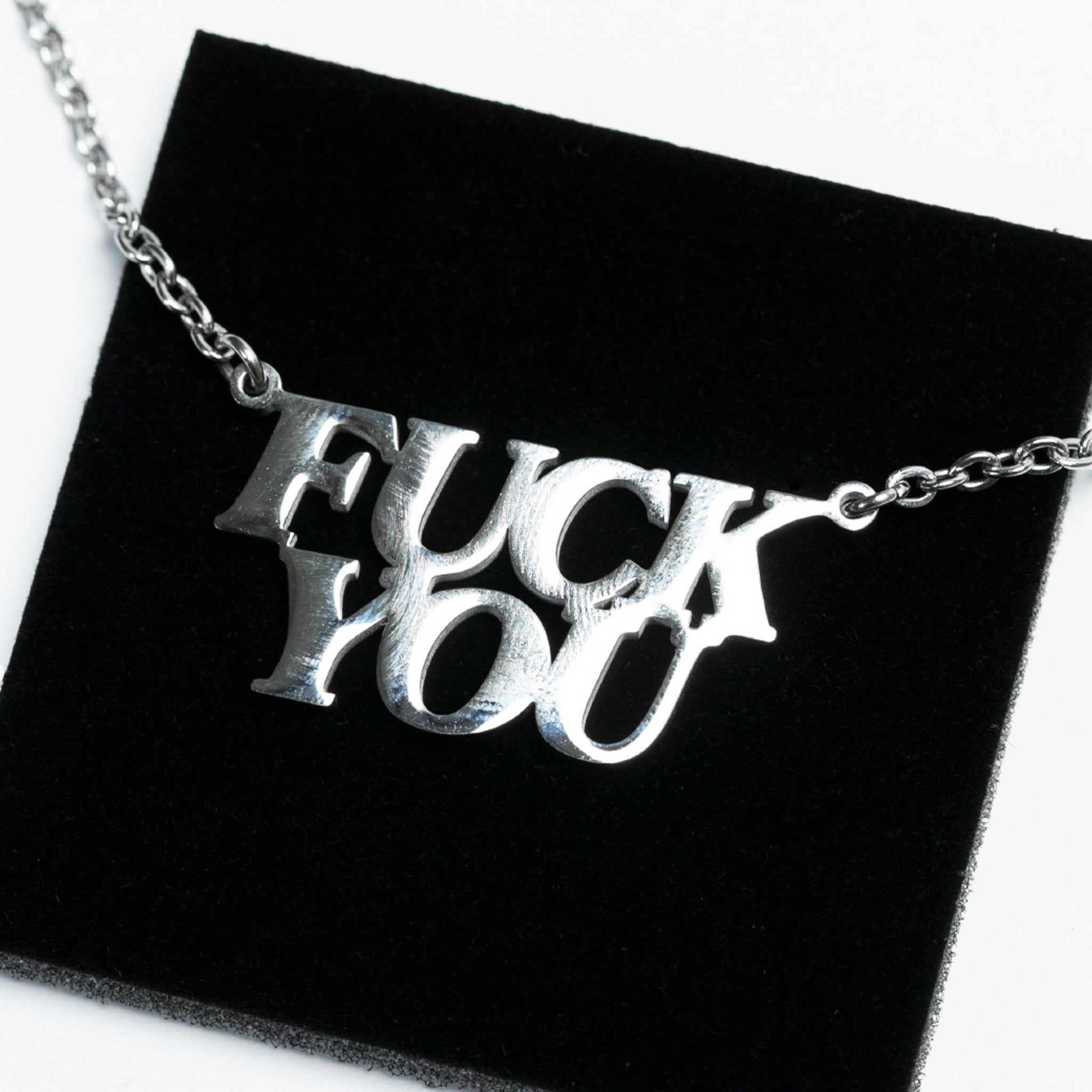  Fuckin Fuck Pendant Necklace (Silver)、mySite、merchandisen