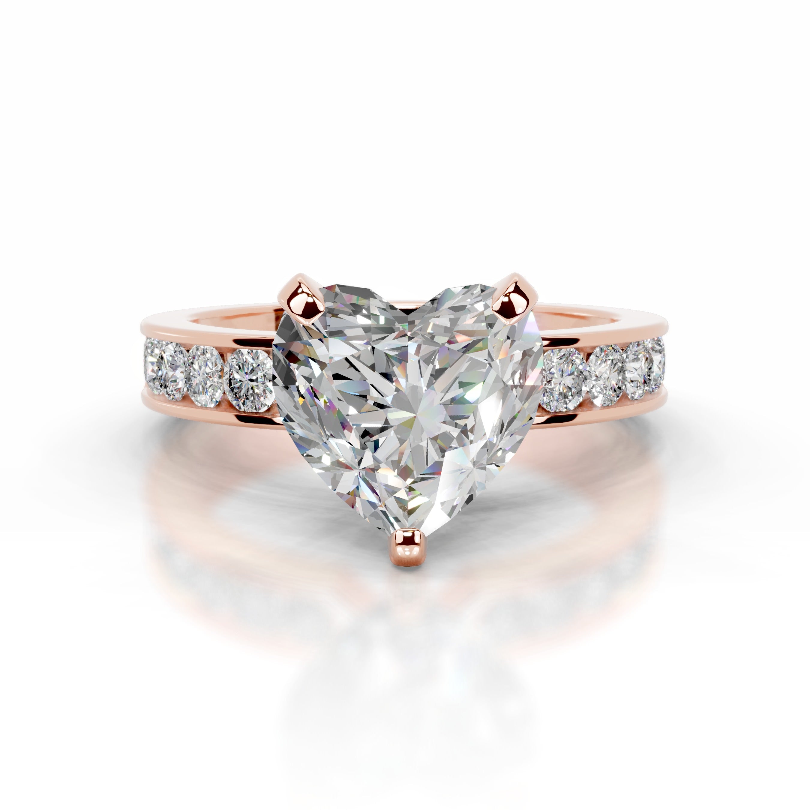 Giselle Moissanite & Diamonds Ring - 14K Rose Gold、mySite、hinf8tx79