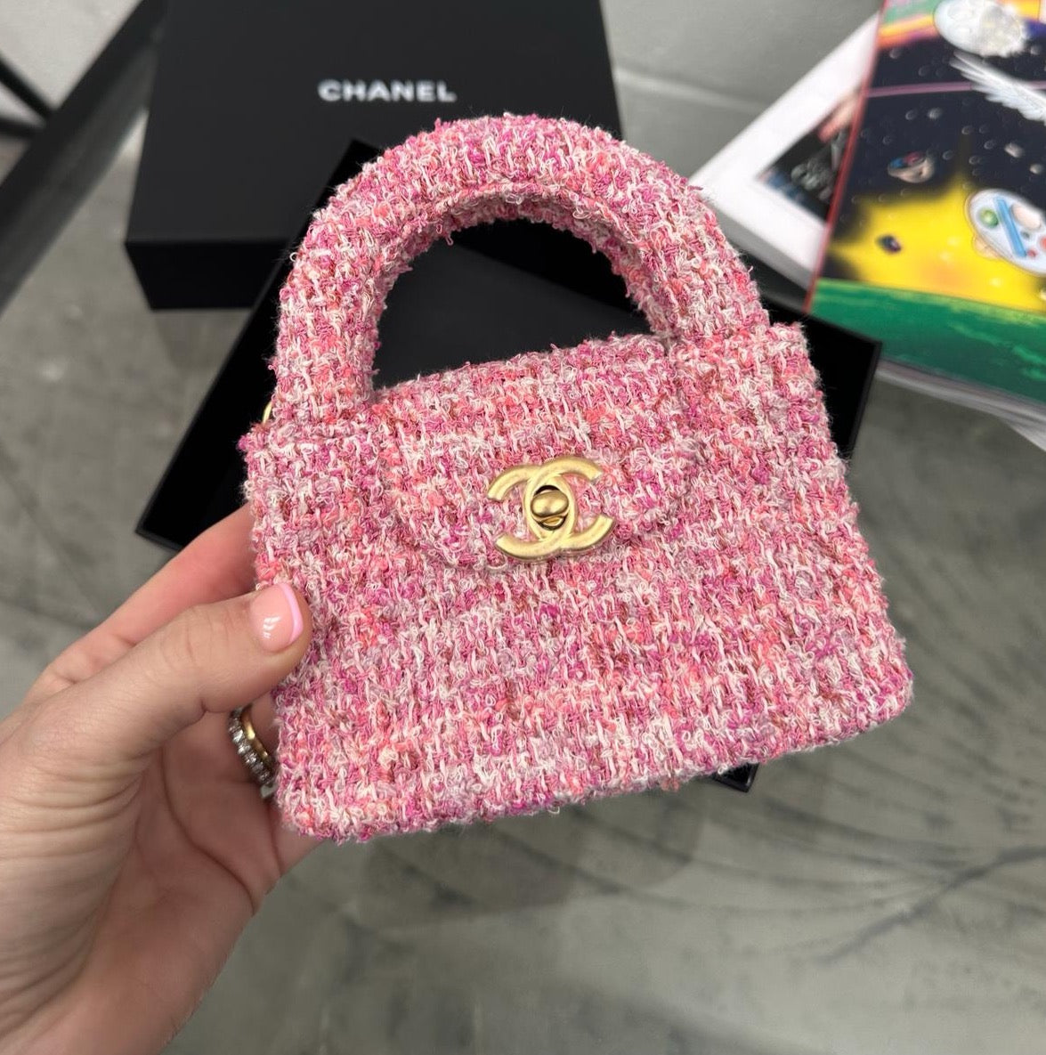 Chanel Kelly Tweed Nano Shopping Bag 24P (Pink)、mySite、garminoutage.com