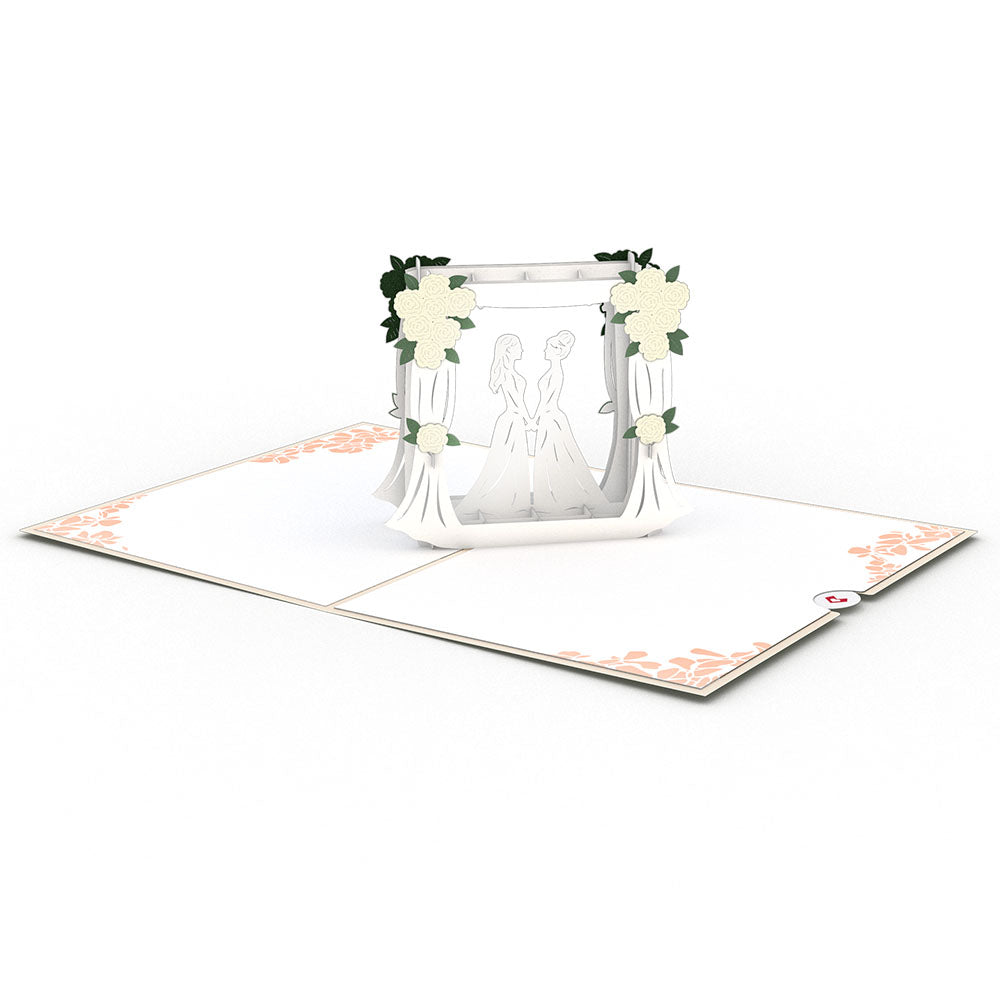 Wedding Couple Same Sex Female Pop-Up Card、mySite、solidvoid