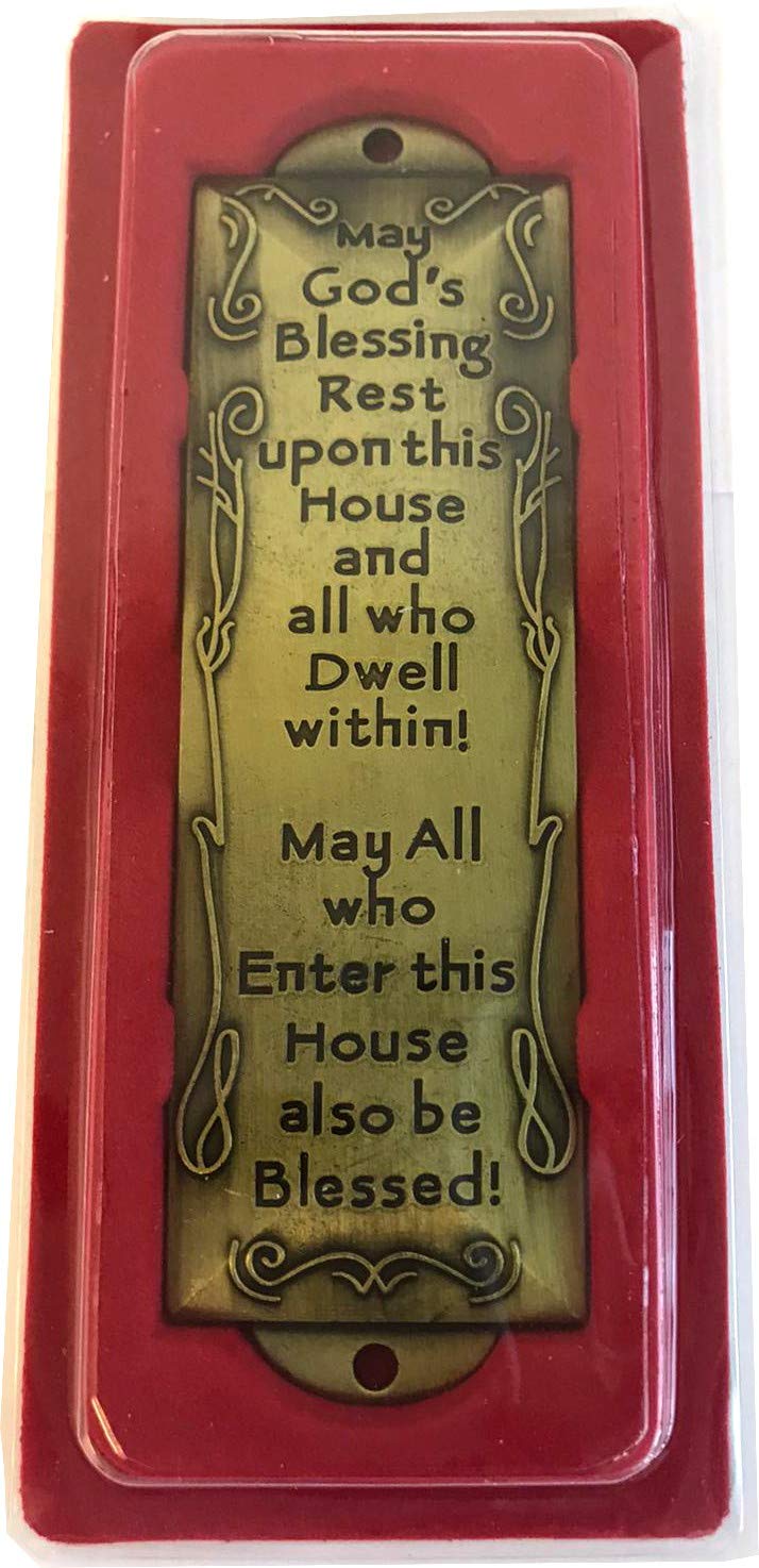  Holy Land Market Shema Metal Blessing Mezuzah with Scroll、mySite、elrpsem3k