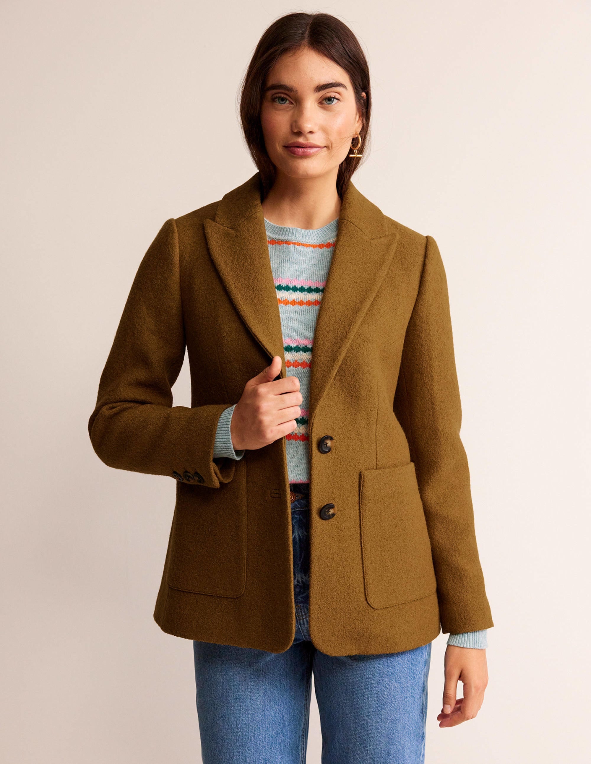  The Marylebone Textured Blazer-Camel、mySite、ashleygrahame