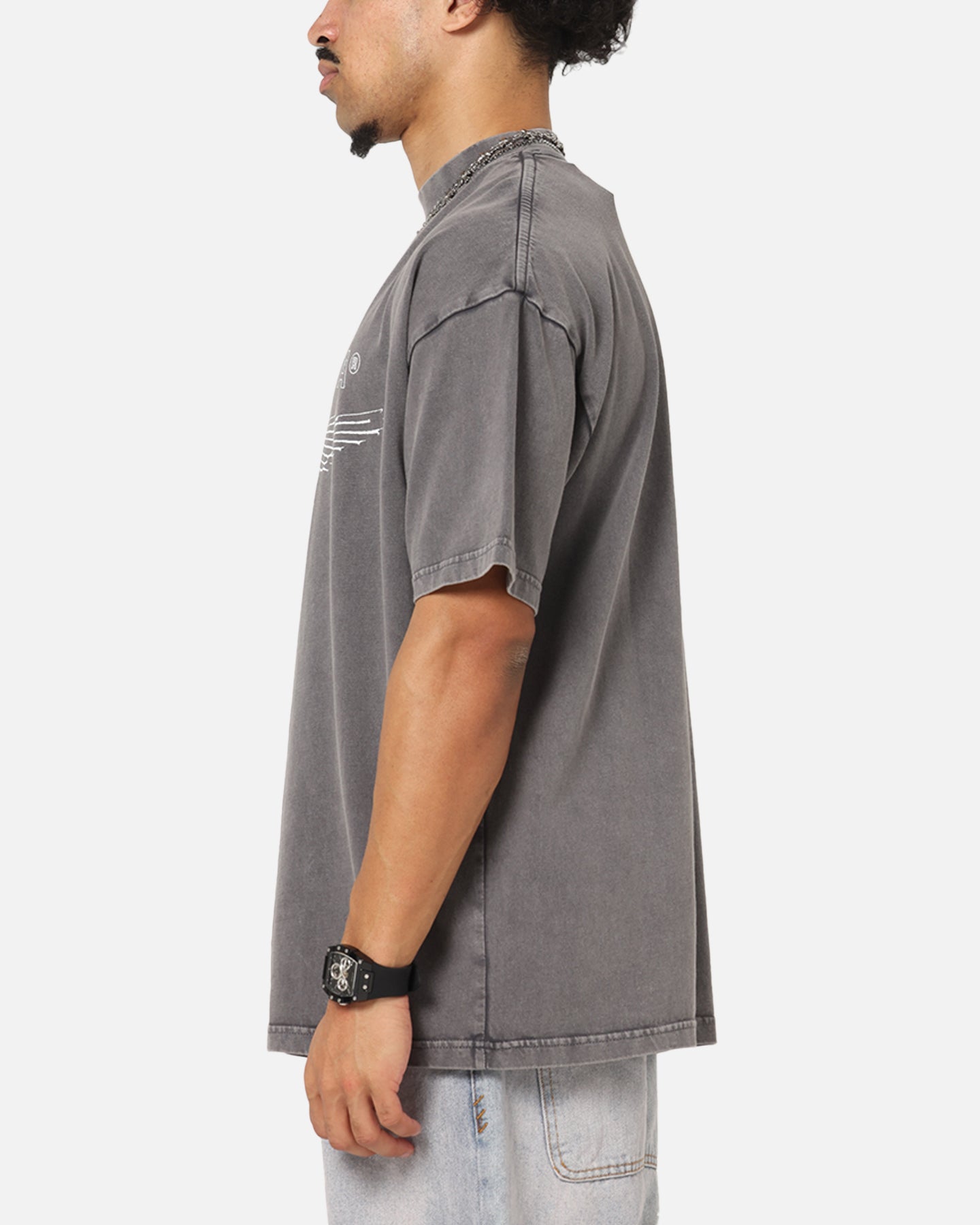 Saint Morta Liberty Mock Neck T-Shirt Washed Charcoal、mySite、zt4zffjzw